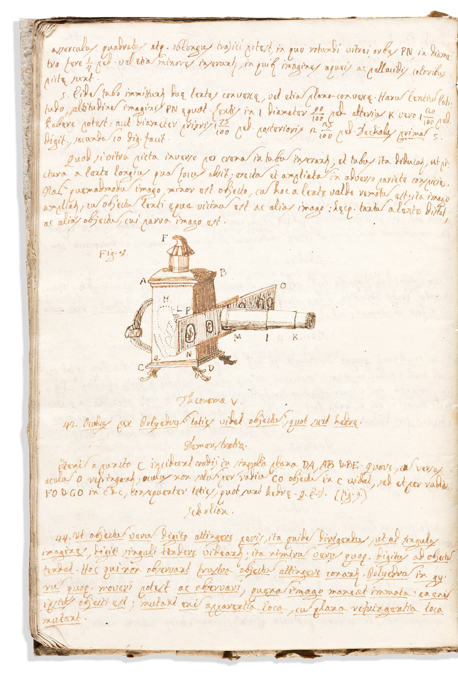 Christian Wolff (1679-1754) Elementa Mechanicae. Manuscript in Latin. 18th century. (1 of 3)