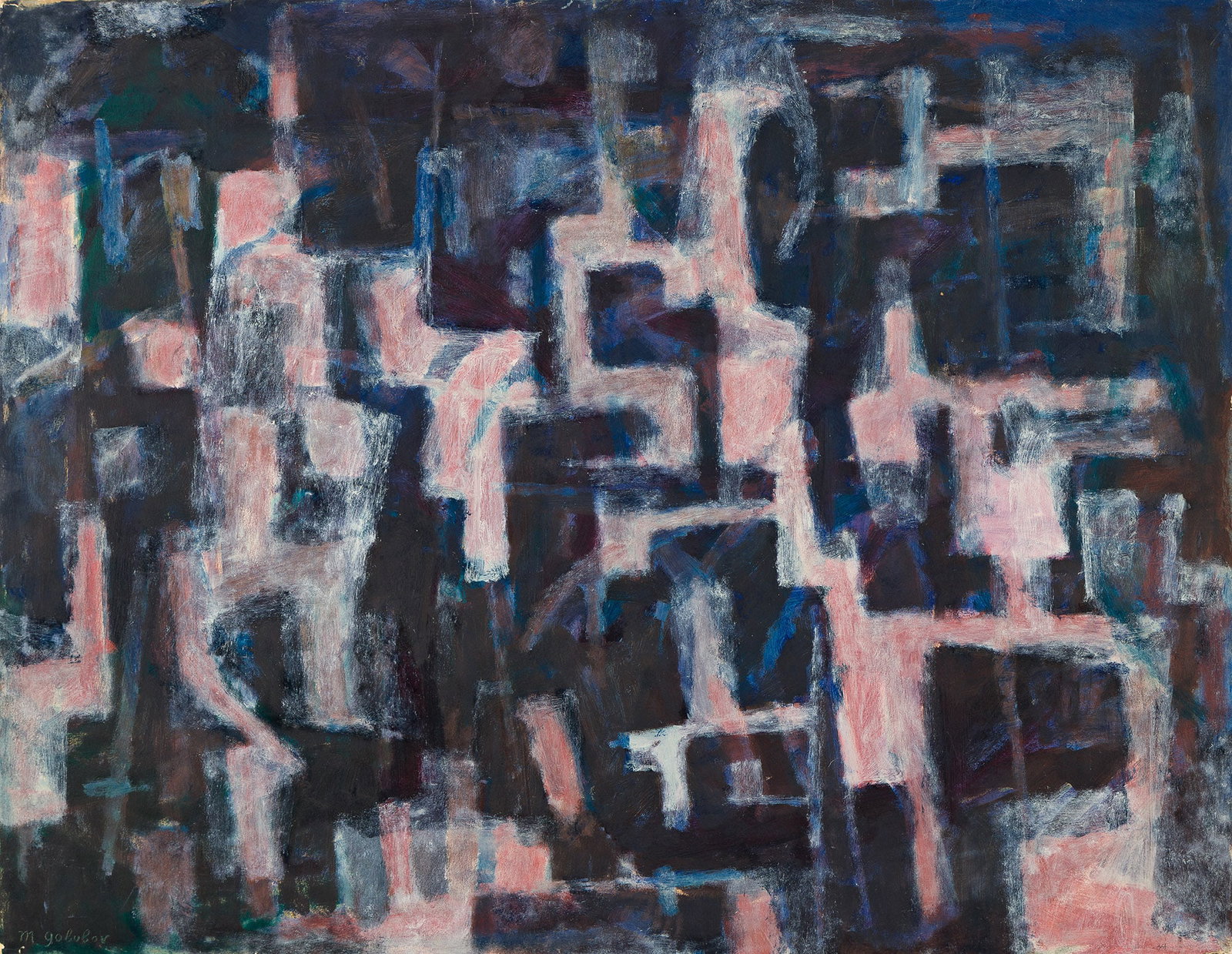 Maurice Golubov, Untitled, (00201), Oil on paper laid to Foamcore, c. 1949. (1 of 1)
