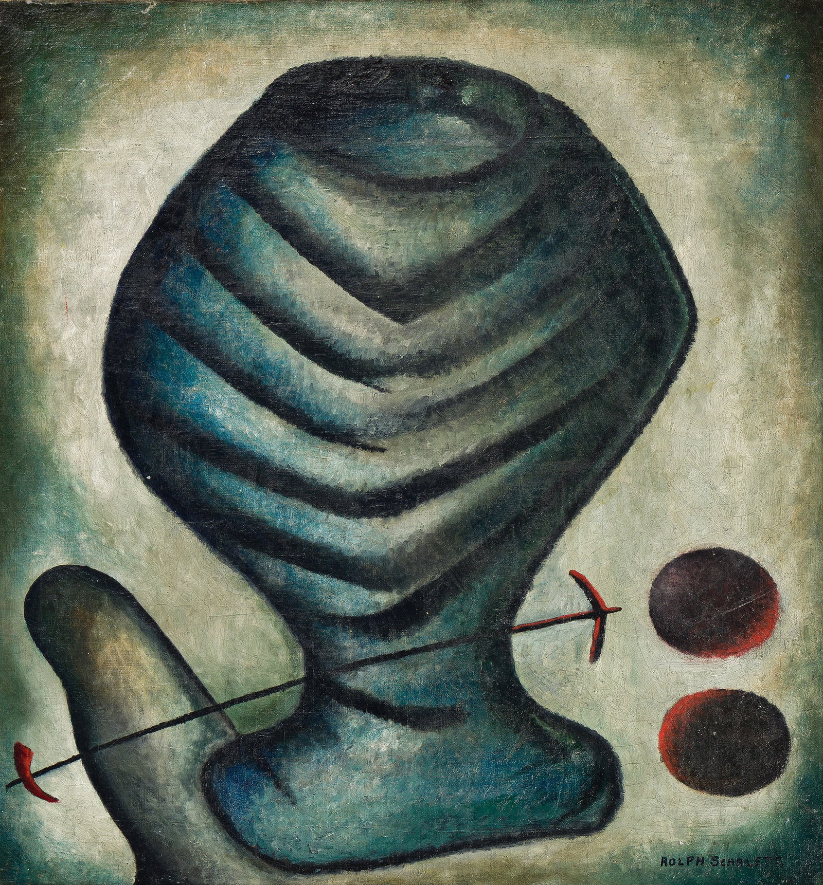 Rolph Scarlett, Untitled, Oil on canvas, c. 1929. (1 of 2)