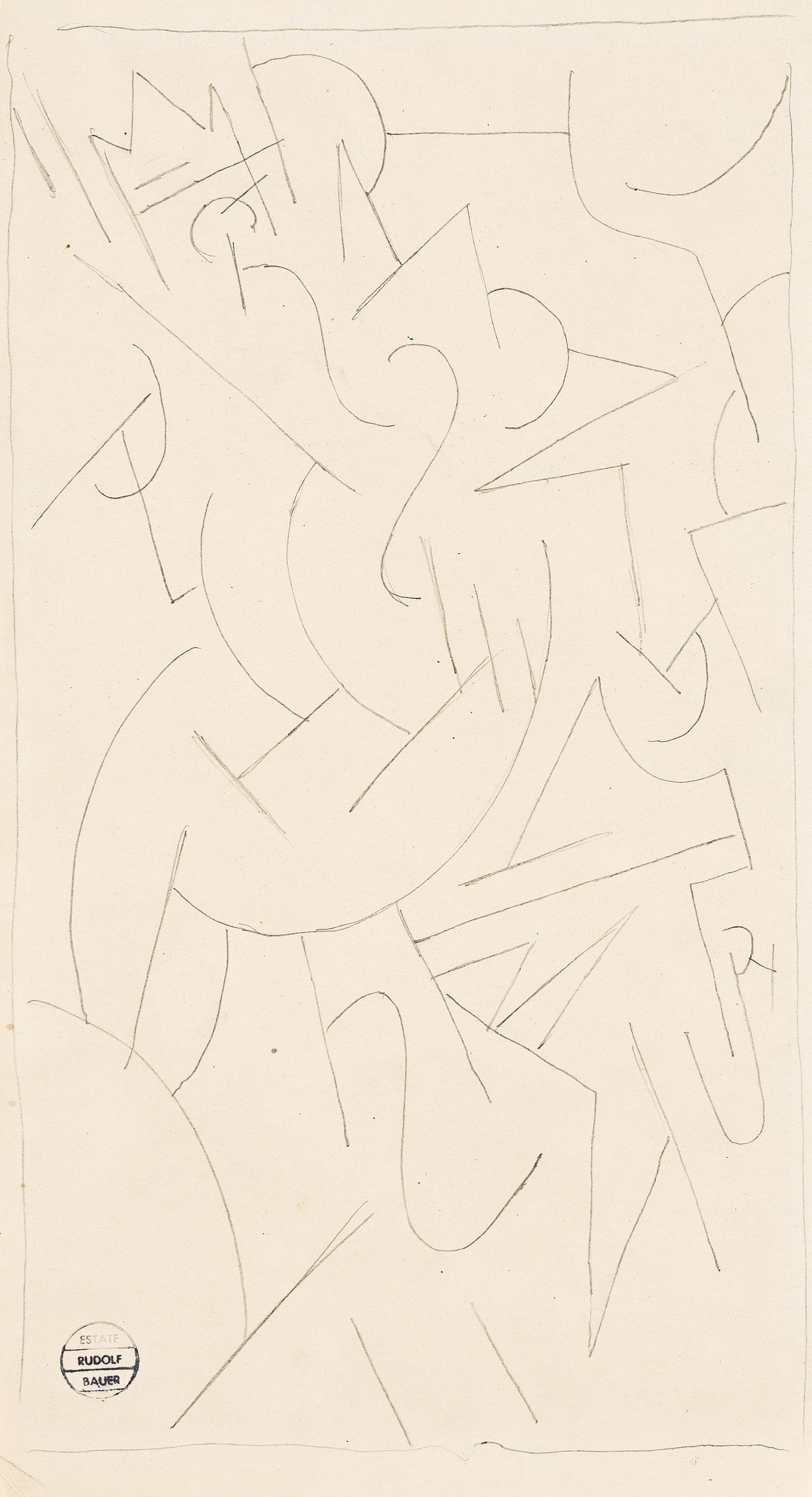 Rudolf Bauer, Untitled, Pencil on paper. (1 of 1)