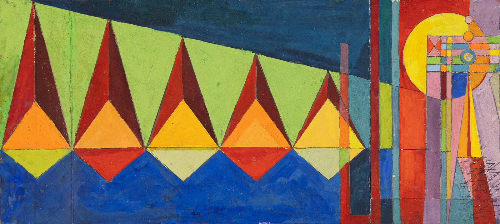 Rolph Scarlett, Untitled, Pencil, gouache and collage on paper. (1 of 1)