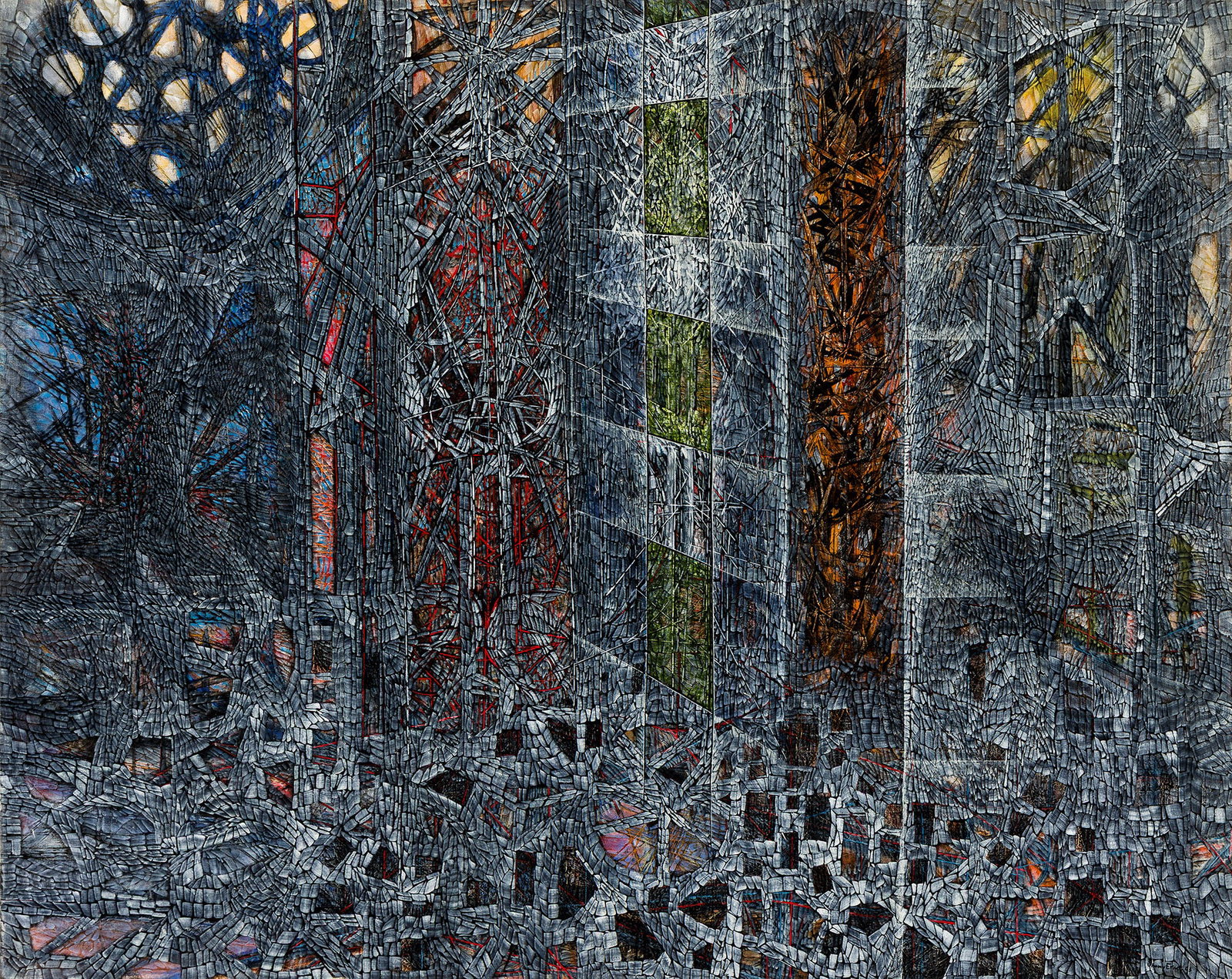 Jimmy Ernst, Untitled, Oil on canvas, 1953.: Jimmy Ernst (1920-1984) Untitled. Oil on canvas, 1963. Signed and dated at lower right. 40 x 50 in. (101.6 x 127 cm.) Additional Details Provenance: Collection of Richard Le