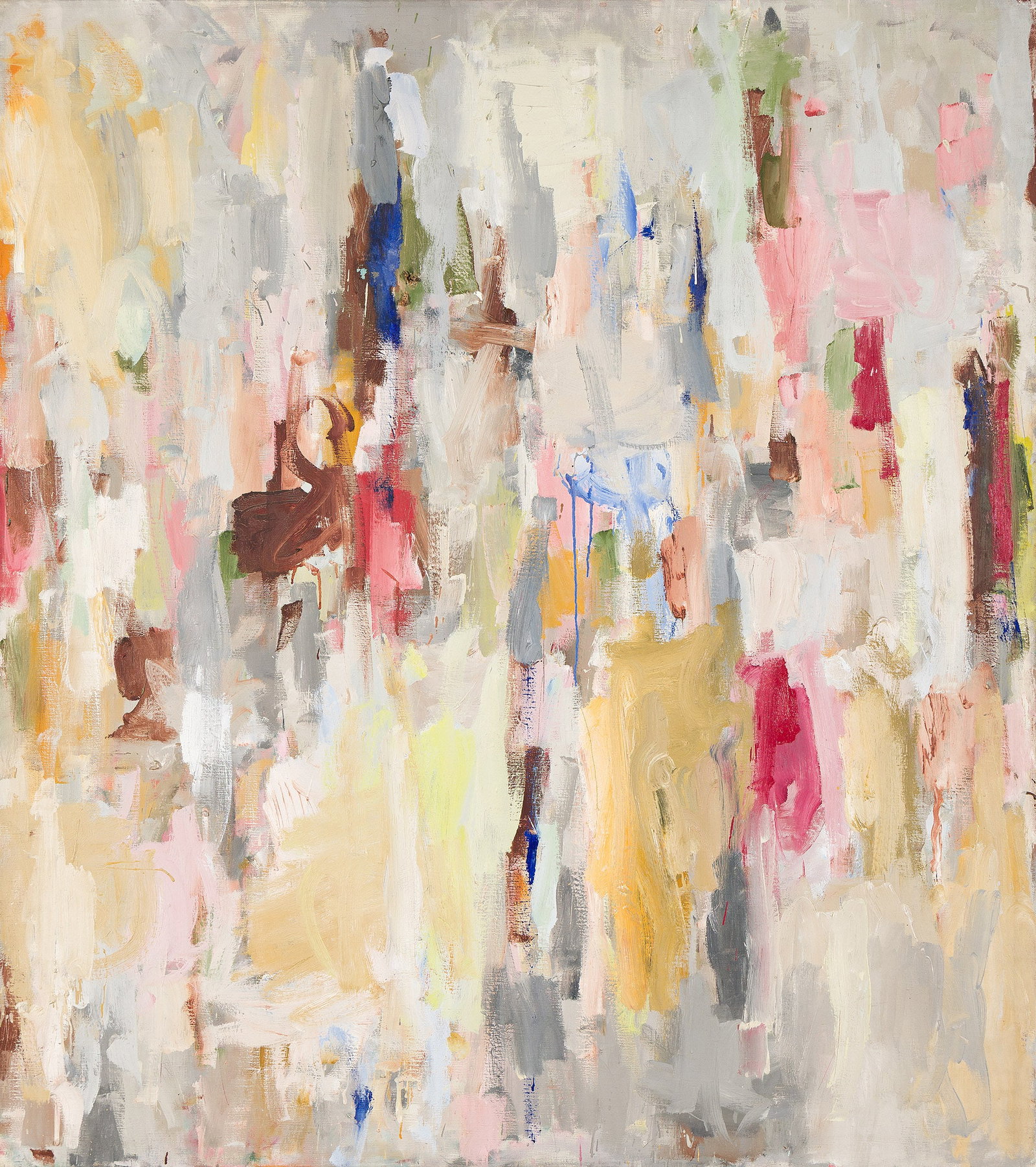 Linda Lindeberg, It Is, Oil on canvas, 1958.: Linda Lindeberg (1915-1973) It Is. Oil on canvas, 1958. Signed and dated in oil, verso. 56 x 50 in. (142.2 x 127 cm.) Additional Details Provenance: Estate of the artist.