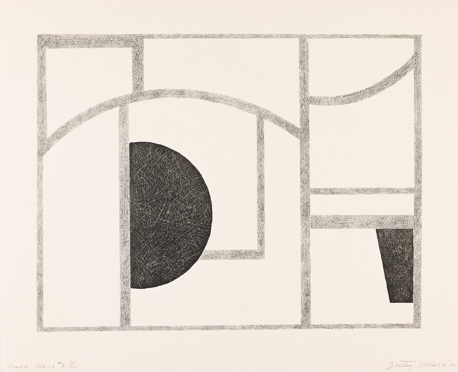 Dorothy Dehner, Lunar Series #3, Lithograph on Arches, 1970. (1 of 1)