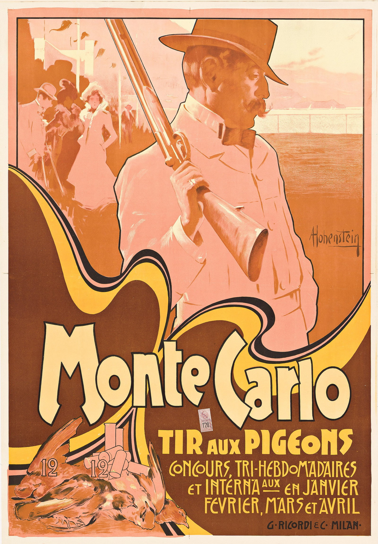 Adolfo Hohenstein, Monte Carlo / Tir Aux Pigeons. 1900. (1 of 1)