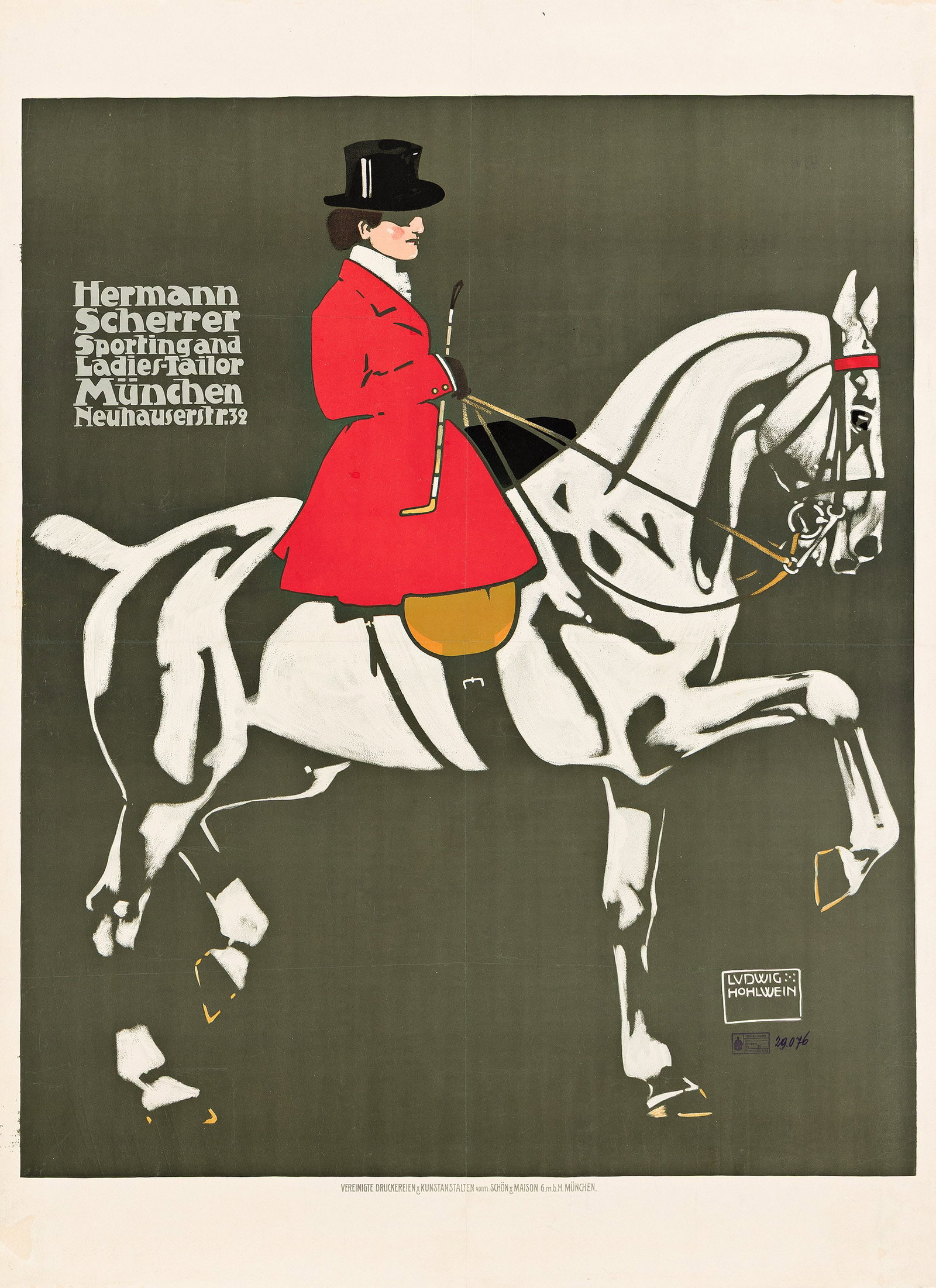 Ludwig Hohlwein, Hermann Scherrer / Sporting and Ladies - Tailor. 1908. (1 of 1)