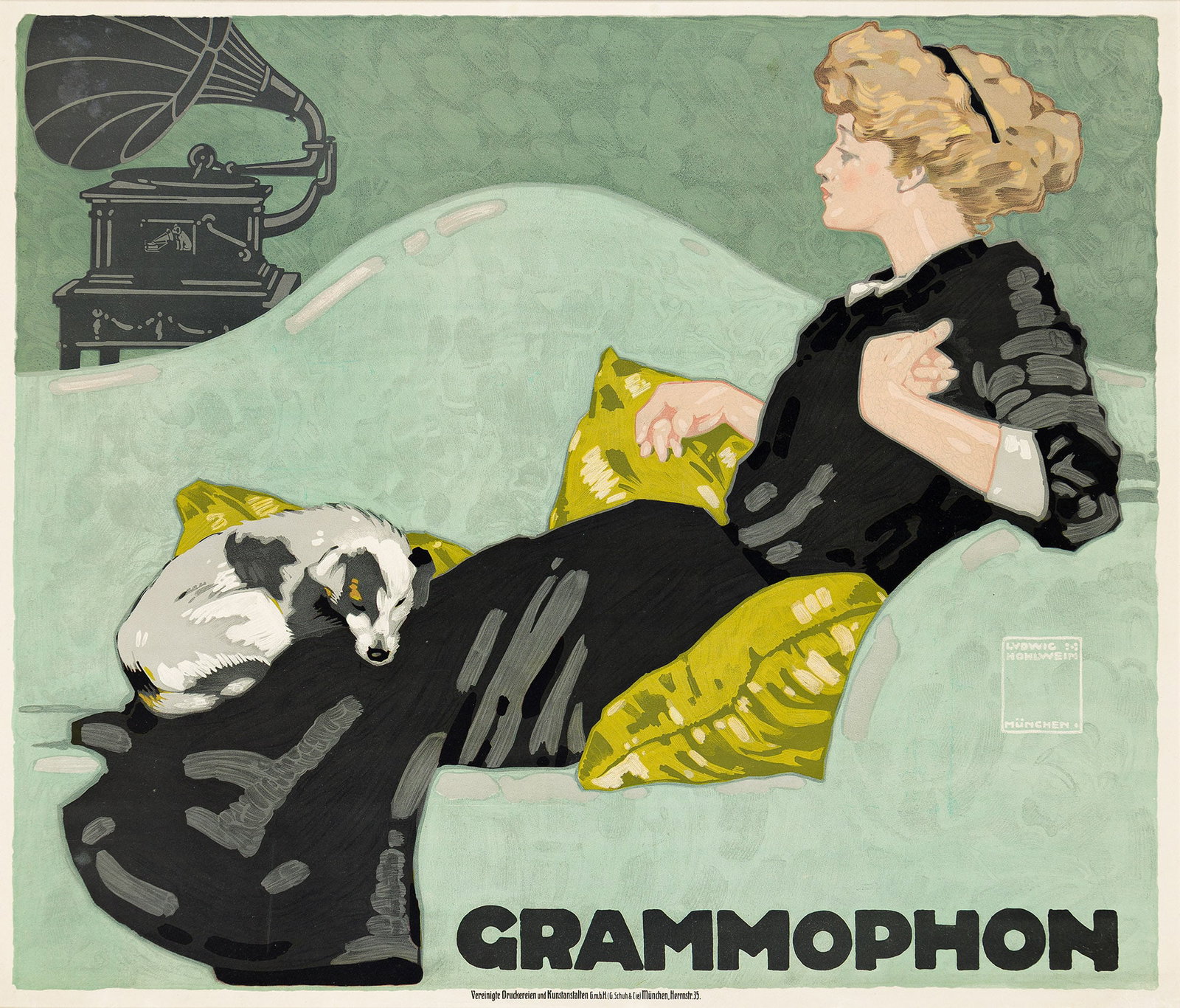 Ludwig Hohlwein, Grammophon. 1910. (1 of 1)
