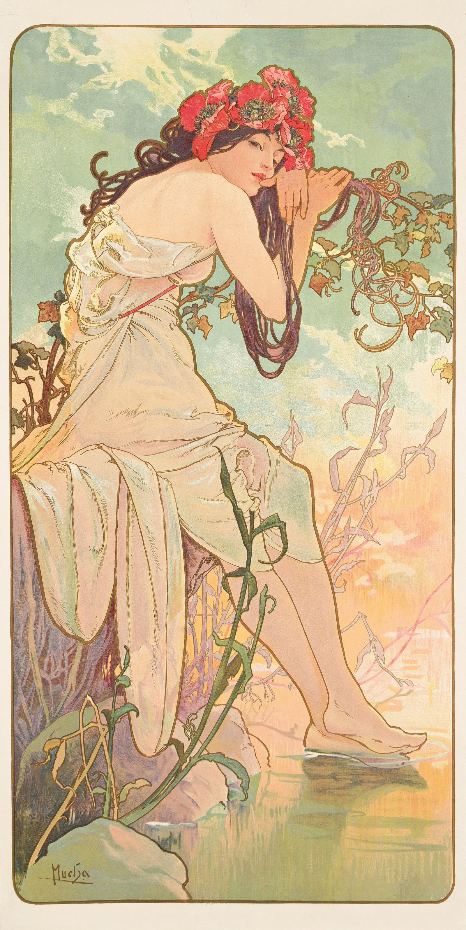 Alphonse Mucha, [Summer / The Seasons]. Decorative panel. 1896. (1 of 1)