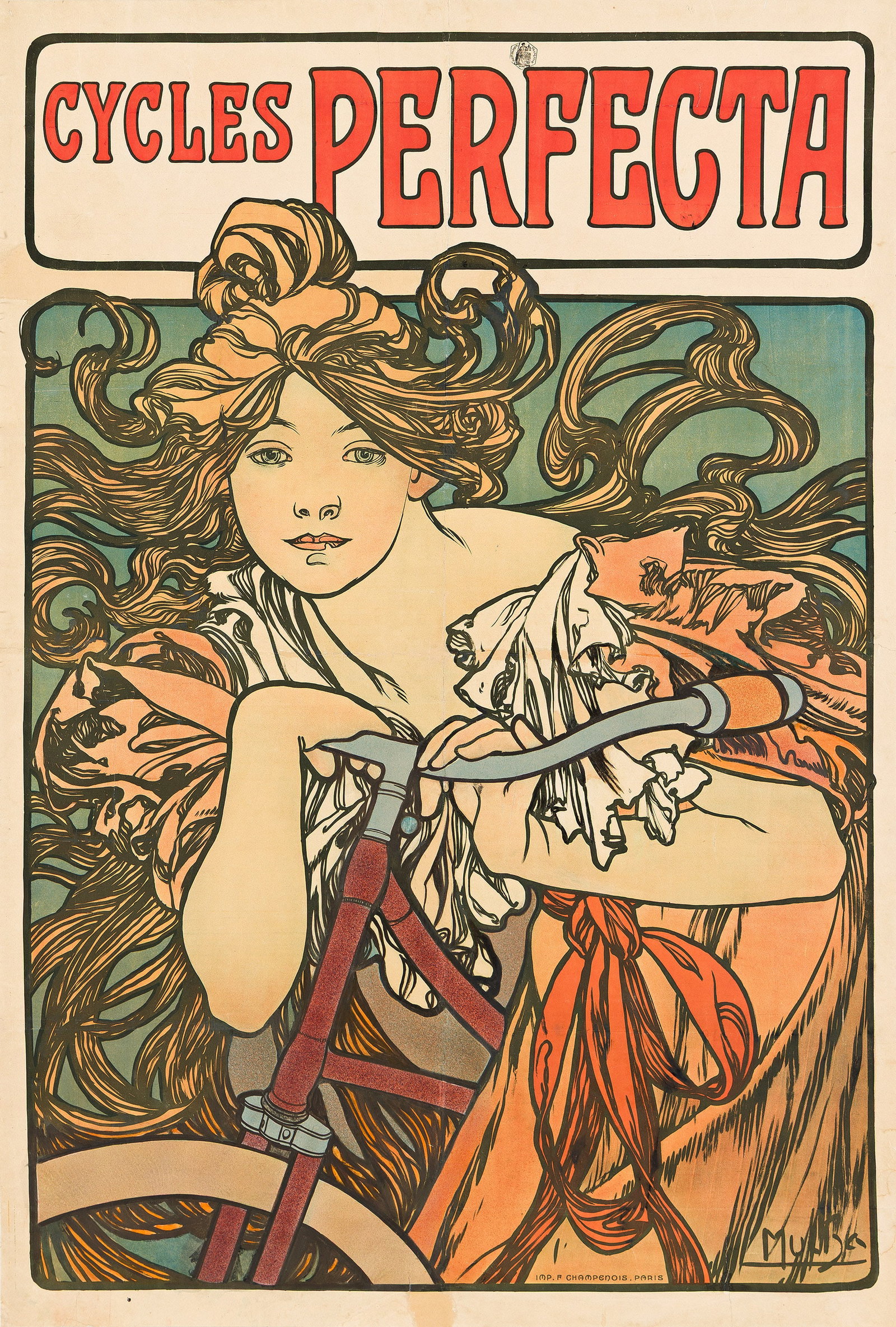 Alphonse Mucha, Cycles Perfecta. 1897. (1 of 1)