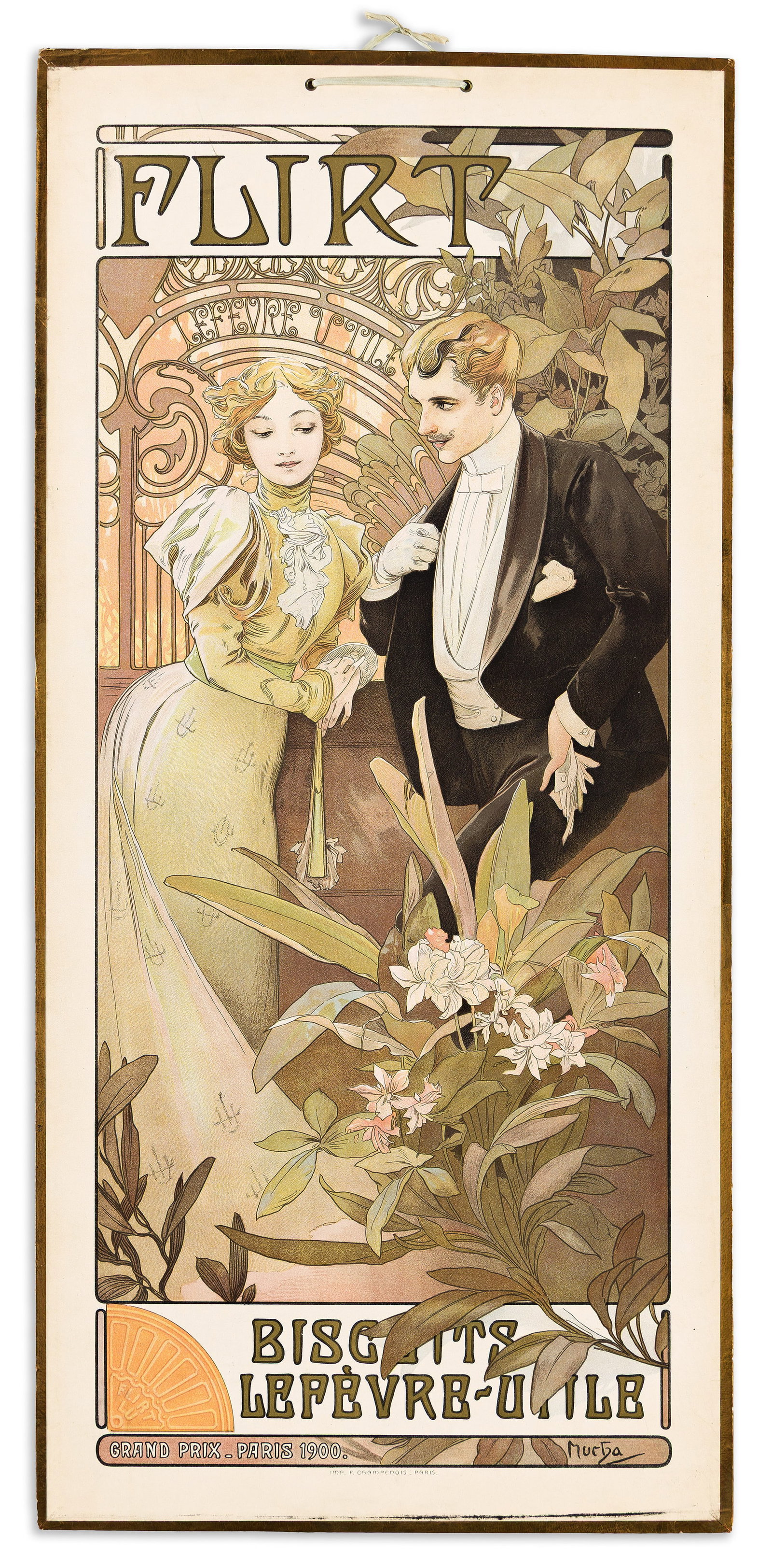 Alphonse Mucha, Flirt / Biscuits Lefèvre - Utile. 1900. (1 of 1)