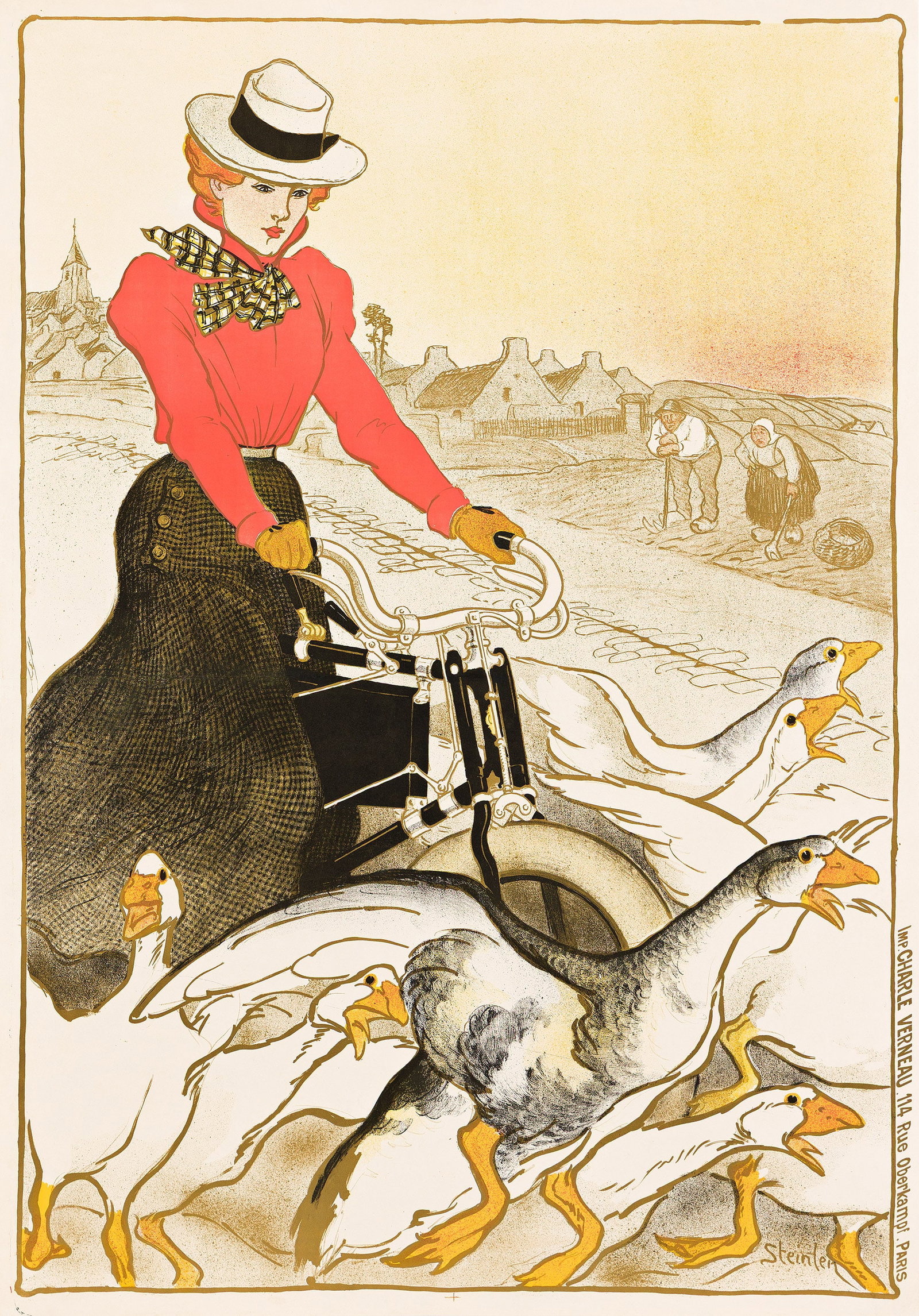 Théophile-Alexandre Steinlen, [Motocycles Comiot]. 1899. (1 of 1)