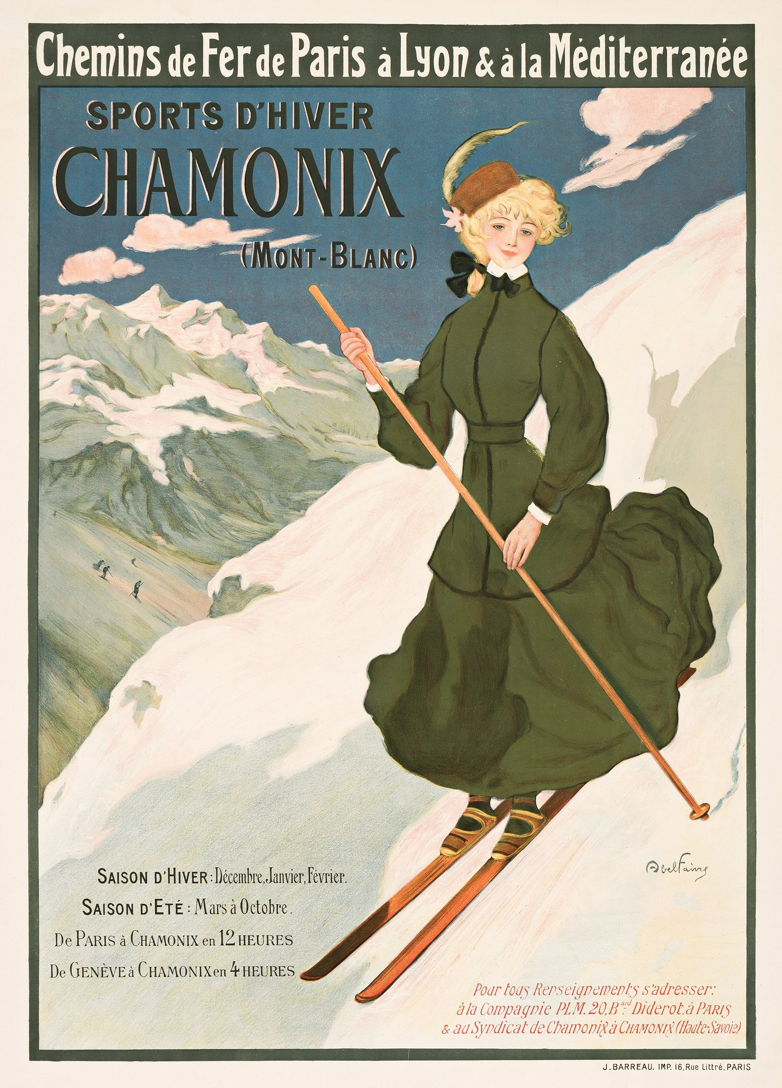 Abel Faivre, Sports d'Hiver Chamonix. 1905. (1 of 1)