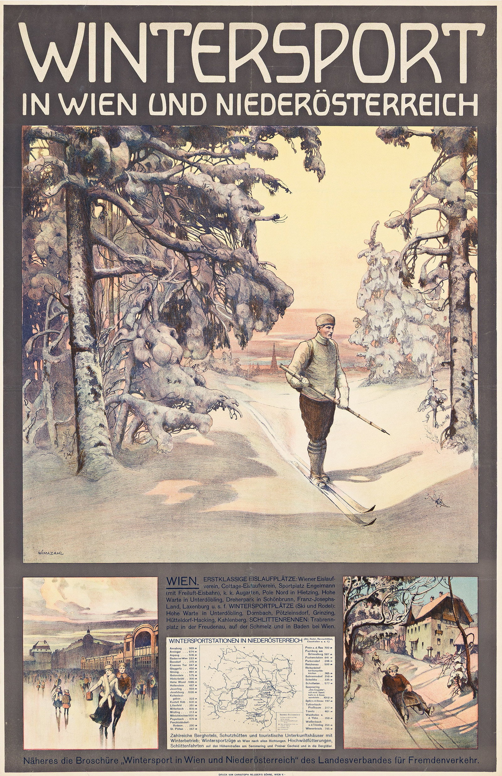 Gustaff Wimazahl, Wintersport in Wien und Niederosterreich. Circa 1908. (1 of 1)