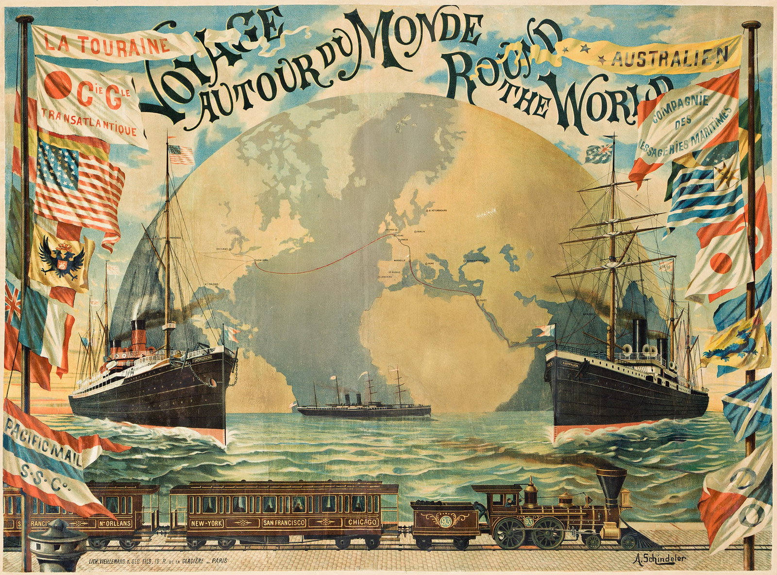 A. Schindeler, Voyage Autour du Monde / Round the World. 1891. (1 of 1)