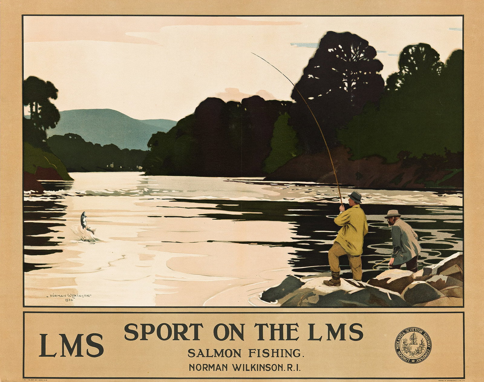 Norman Wilkinson, Sport on the LMS. 1924. (1 of 1)