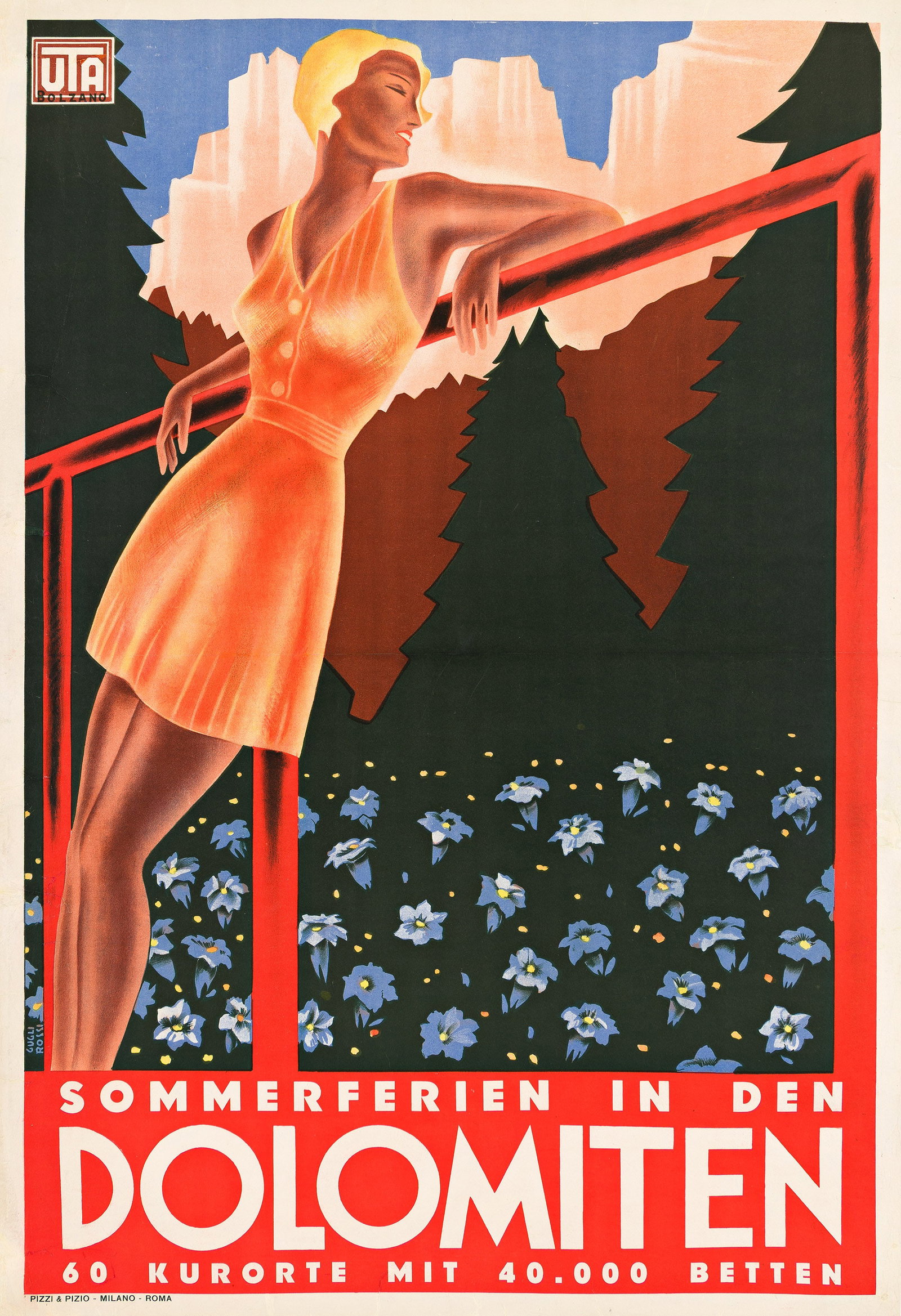 Guglielmo Rossi, Sommerferien in den Dolomiten. 1936. (1 of 1)