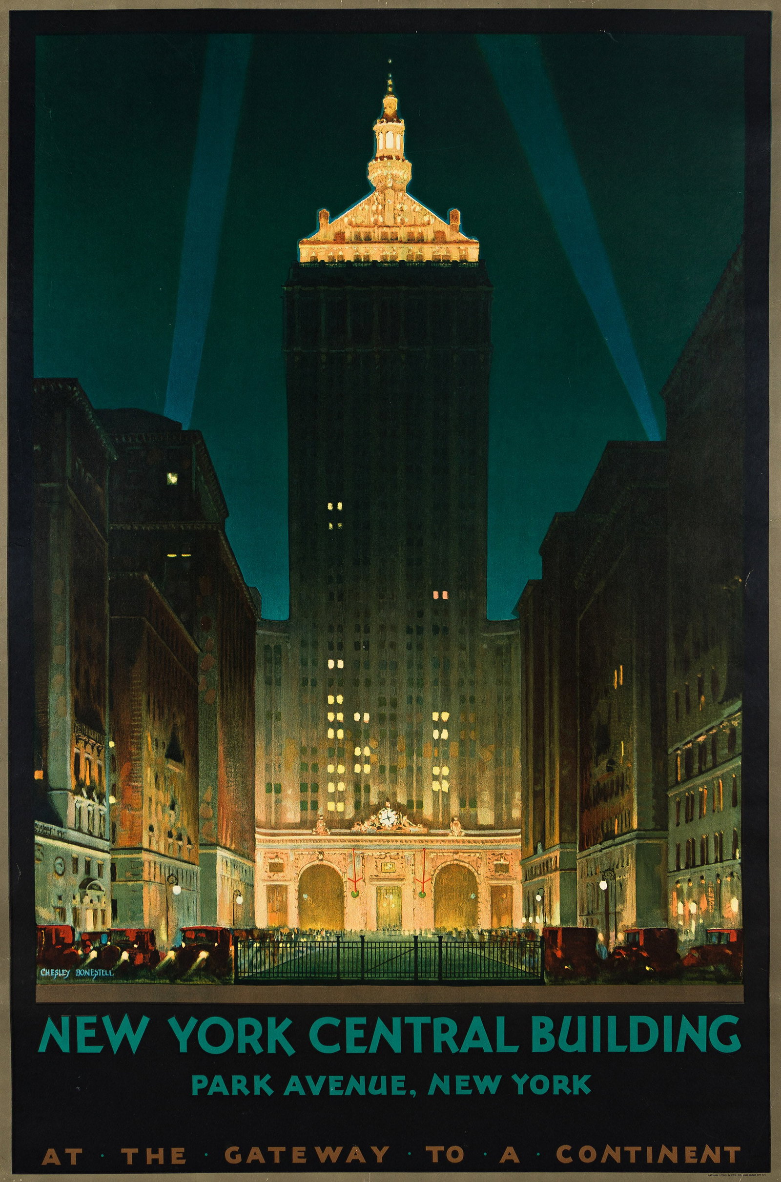 Chesley Bonestell, New York Central Building / At The Gateway To A Continent. 1930. (1 of 1)