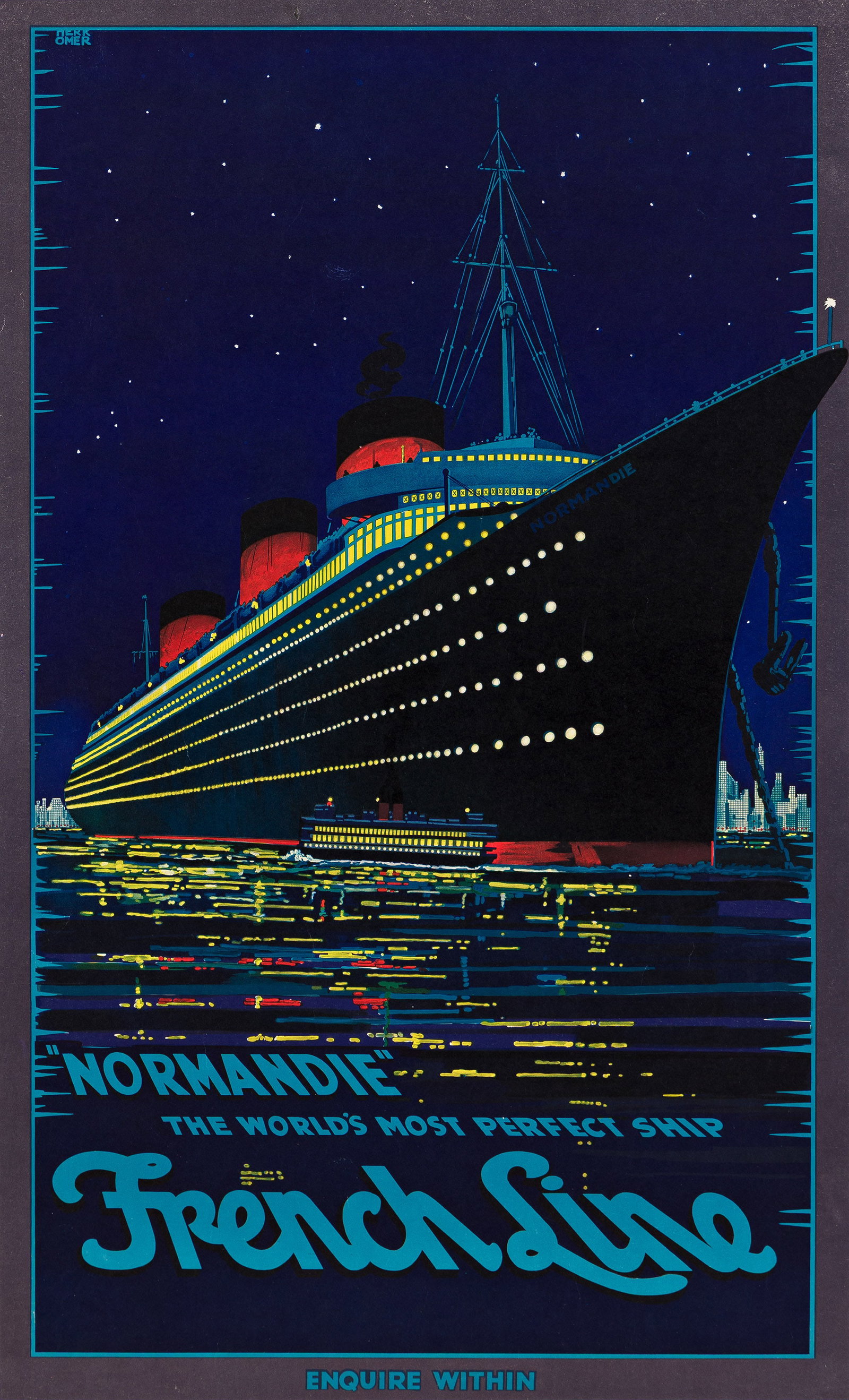 Hubert Herkomer, "Normandie" / French Line. 1939. (1 of 1)