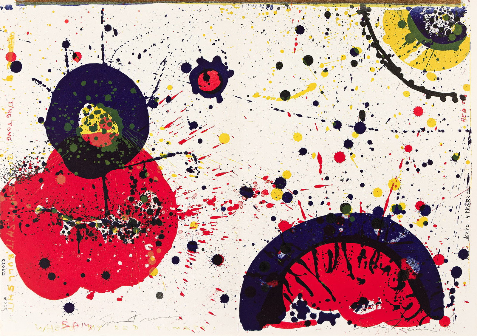 Sam Francis (1923-1994), Cloud Rock and Kayo 4 Years Old - Red Eye, 1964. (1 of 1)