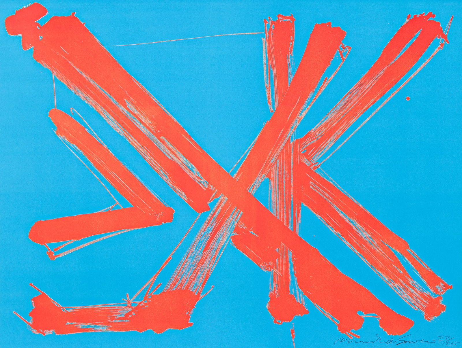 Mark di Suvero (b. 1933), Afterstudy for Marianne Moore, 1976.: Mark di Suvero (b. 1933) Afterstudy for Marianne Moore. Color lithograph, 1976. Signed and numbered 22/25 in pencil, lower right. Printed and published by Tyler Graphics Ltd., Bedford, New York, with 