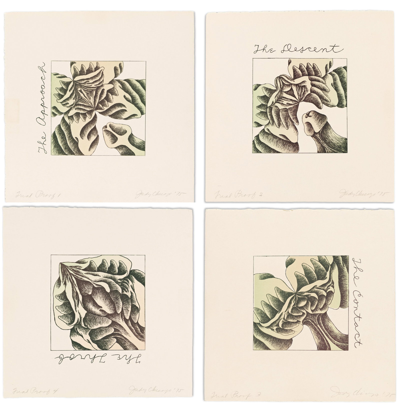 Judy Chicago (b. 1939), Butterfly Vagina Erotica, 1975. (1 of 6)