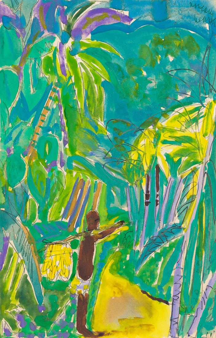 Romare Bearden (1911-1988), Boy and Grove, circa 1980. (1 of 1)