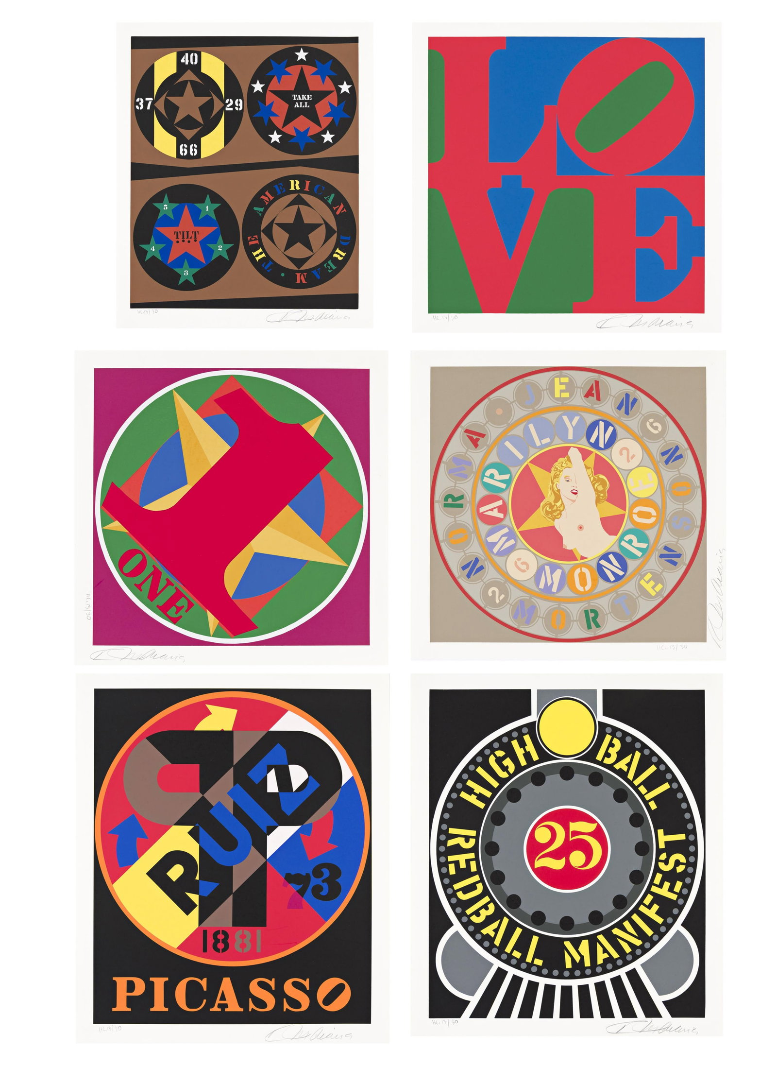 Robert Indiana (1928-2018), The American Dream Portfolio, 1997. (1 of 7)