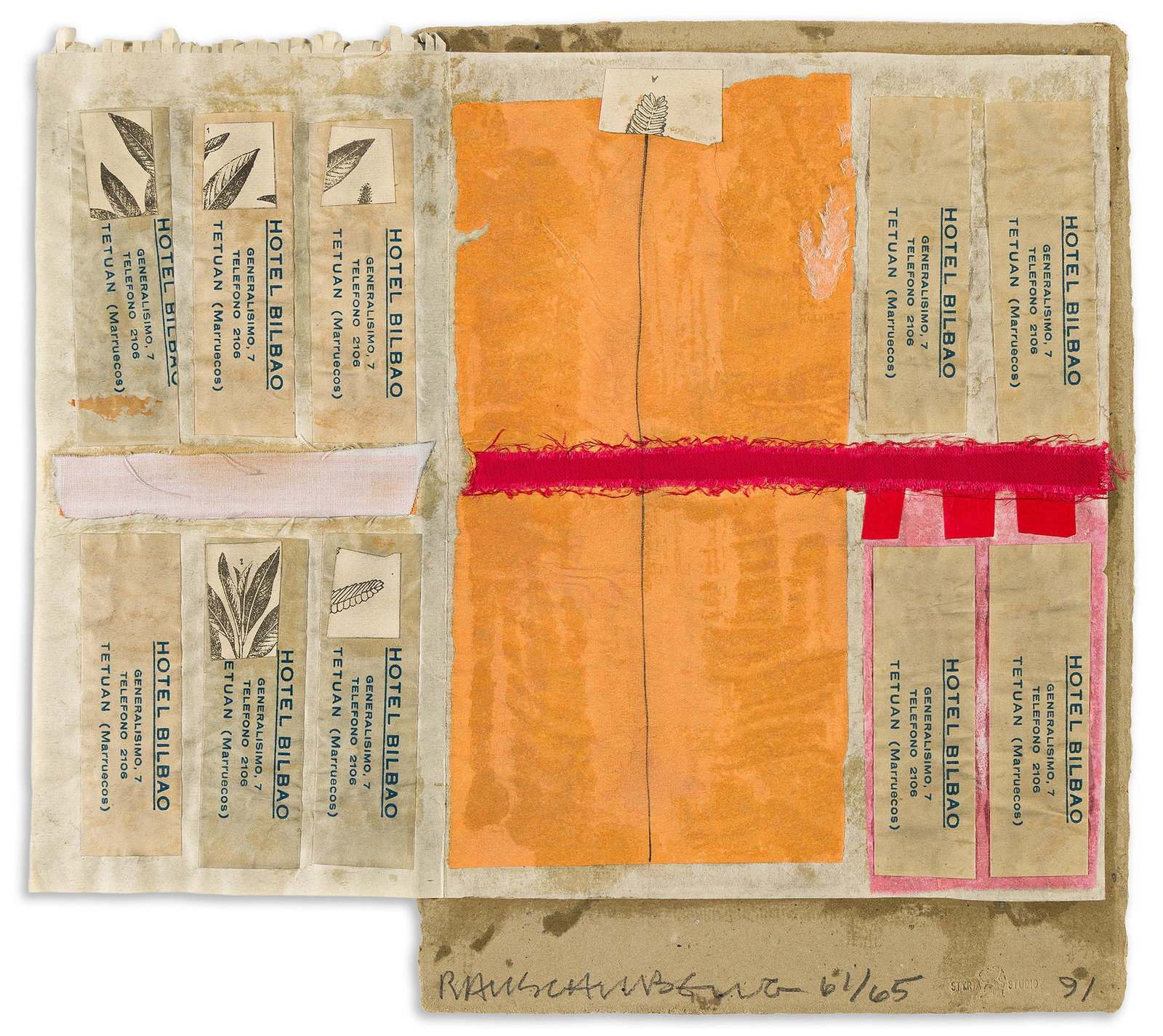 Robert Rauschenberg (1925-2008), Shirtboard (Hotel Bilbao), 1991. (1 of 1)