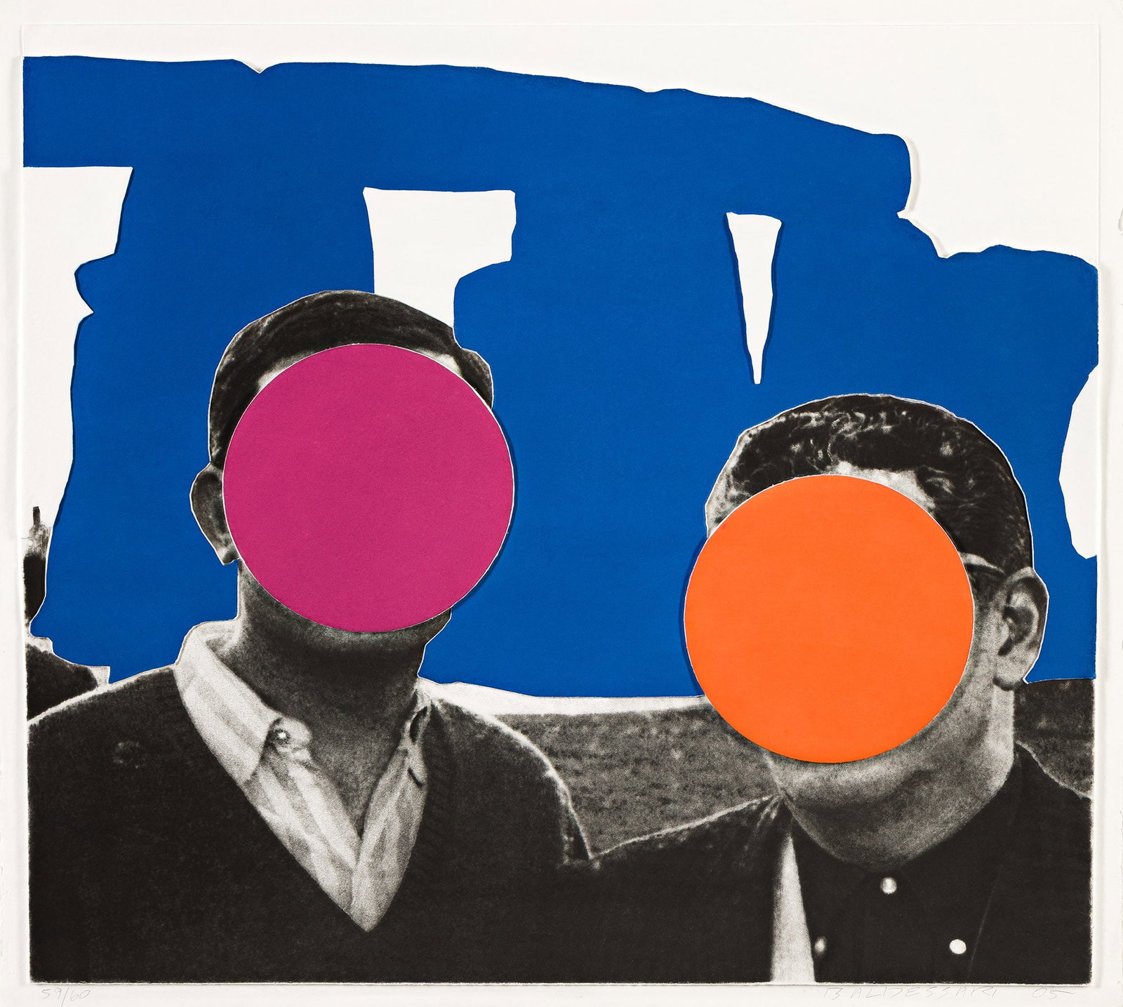 John Baldessari (1931-2020), Stonehenge (with Two Persons) Blue, 2005. (1 of 1)