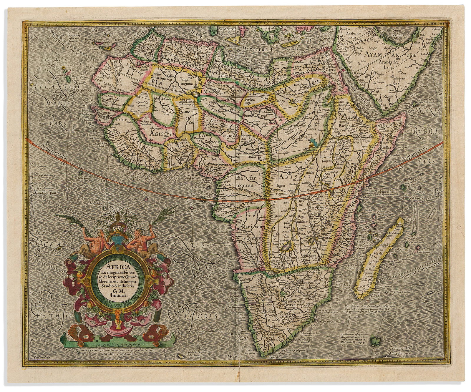 (AFRICA.) Gerard Mercator; and Jodocus Hondius. Africa Ex Magna Orbis Terrae. Amsterdam, circa 1633 (1 of 1)