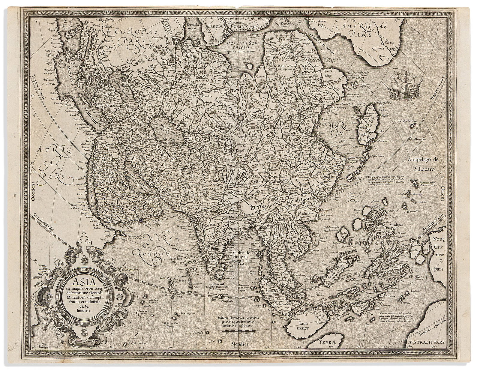 (ASIA.) Gerard Mercator; and Jodocus Hondius. Asia ex Magna orbis Terrae. Amsterdam, [1609] (1 of 1)
