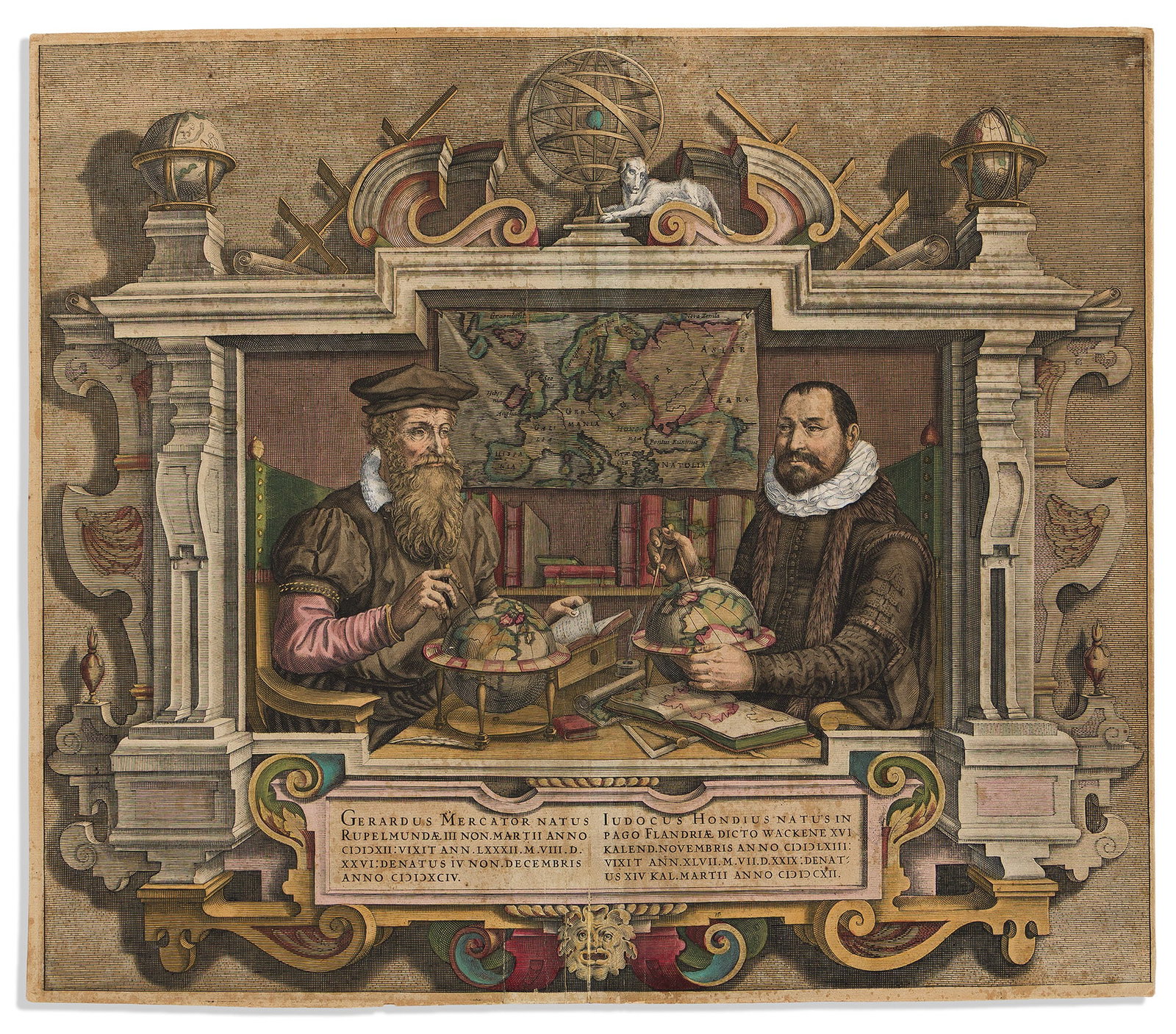 (MERCATOR/HONDIUS.) Colette Hondius, engraver. Gerardus Mercator Natus Rupelmundae... Iudocus (1 of 1)