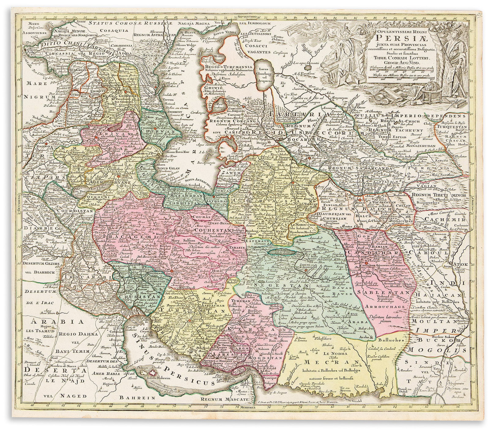 (MIDDLE EAST.) Group of 3 eighteenth-century engraved maps. Vp, vd (1 of 2)