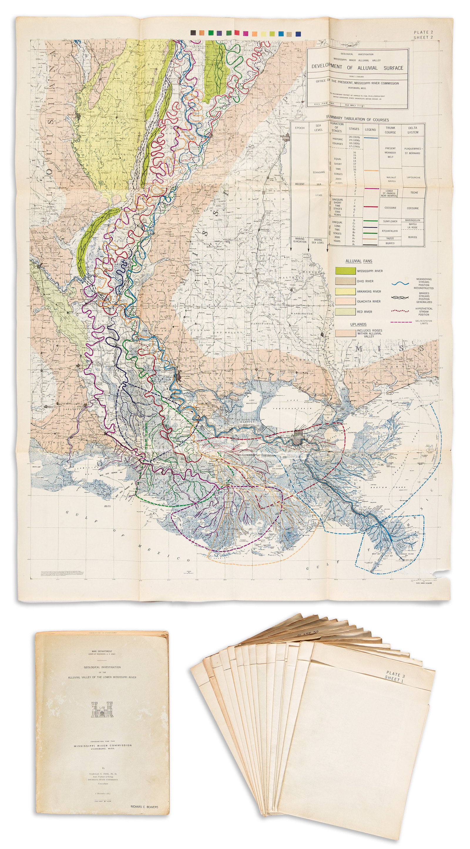 (MISSISSIPPI RIVER.) Harold Fisk; for the Mississippi River Commission. 15 of 33 mapsheets (1 of 1)