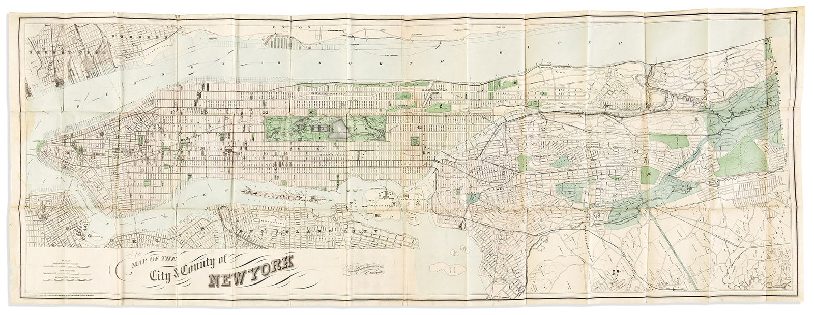 (NEW YORK CITY.) G.W. & C.B. Colton. Map of the City & County of New York. New York, 1885 (1 of 1)