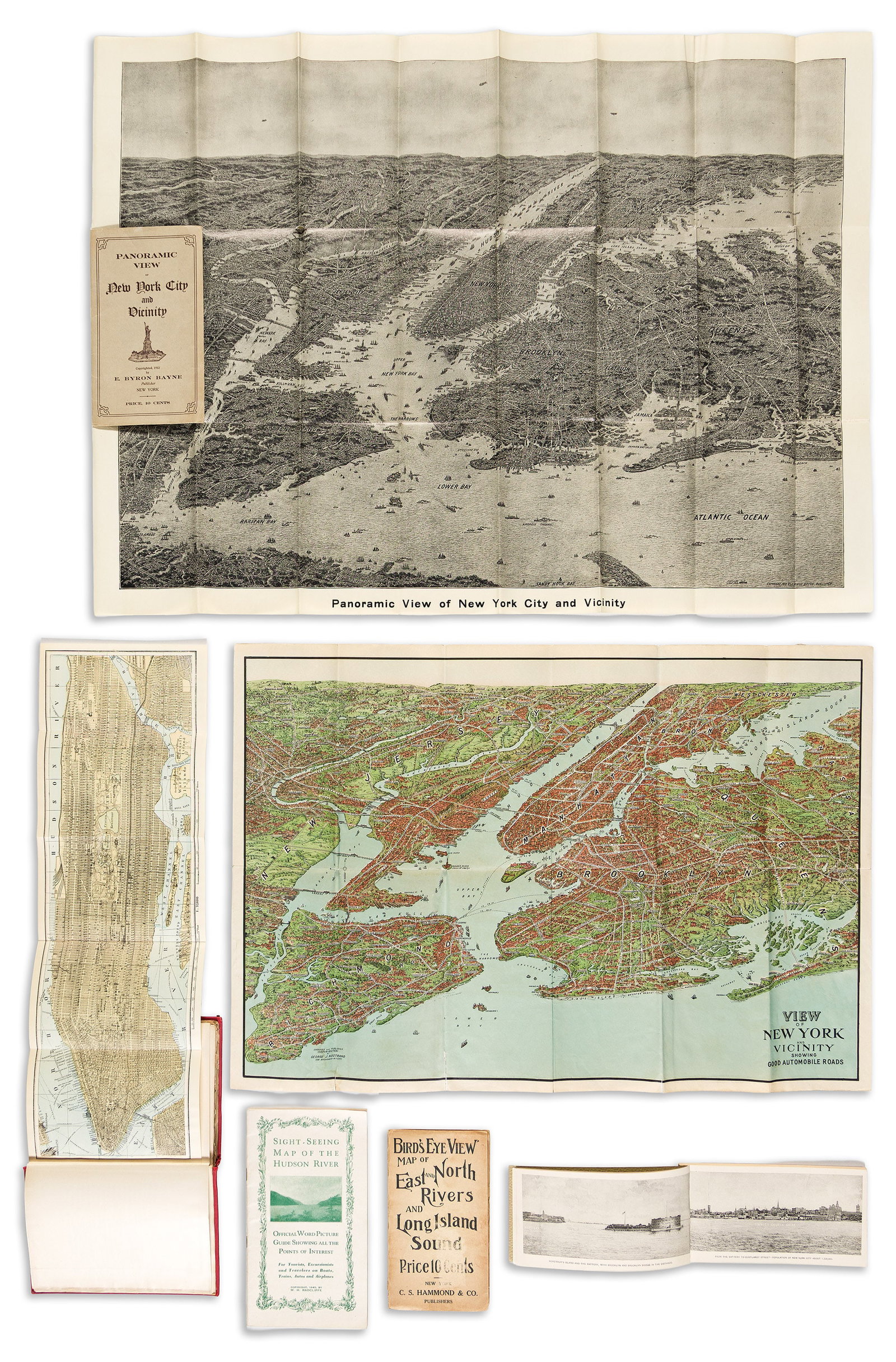 (NEW YORK CITY -- HUDSON RIVER.) Group of 6 late-nineteenth and early-twentieth-century illustrated (1 of 1)