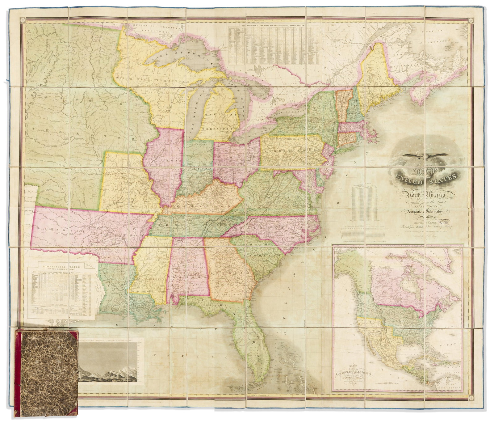 (UNITED STATES.) David H. Vance; and James Hamilton Young, engraver. Map of the United States of: (UNITED STATES.) David H. Vance; and James Hamilton Young, engraver. Map of the United States of North America Compiled from the Latest and Most Authentic Information. Philadelphia: Anthony Finley, 18