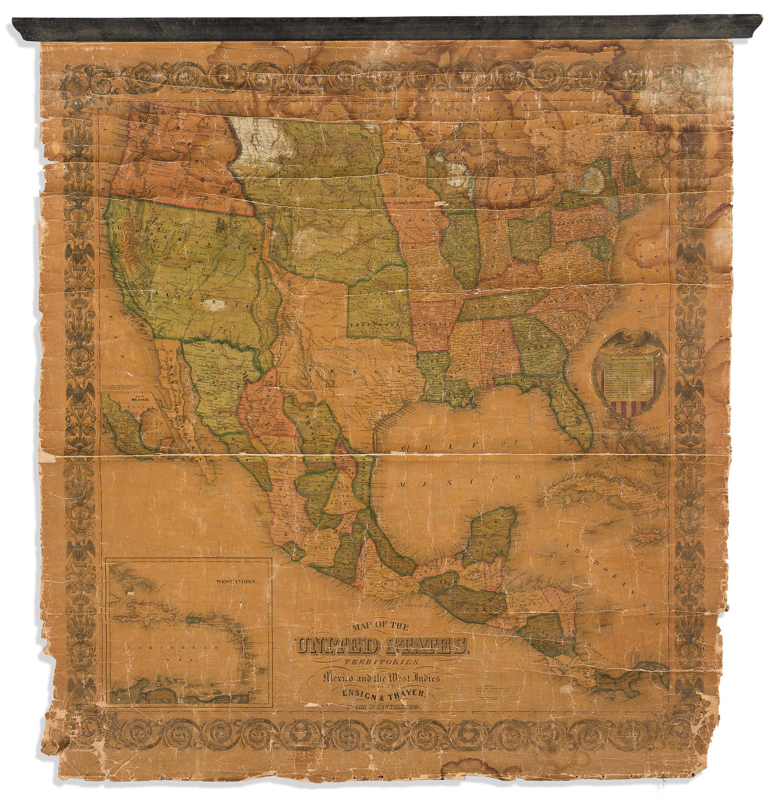 (UNITED STATES.) J.M. Atwood. Map of the United States with its Territories; also Mexico and the (1 of 1)