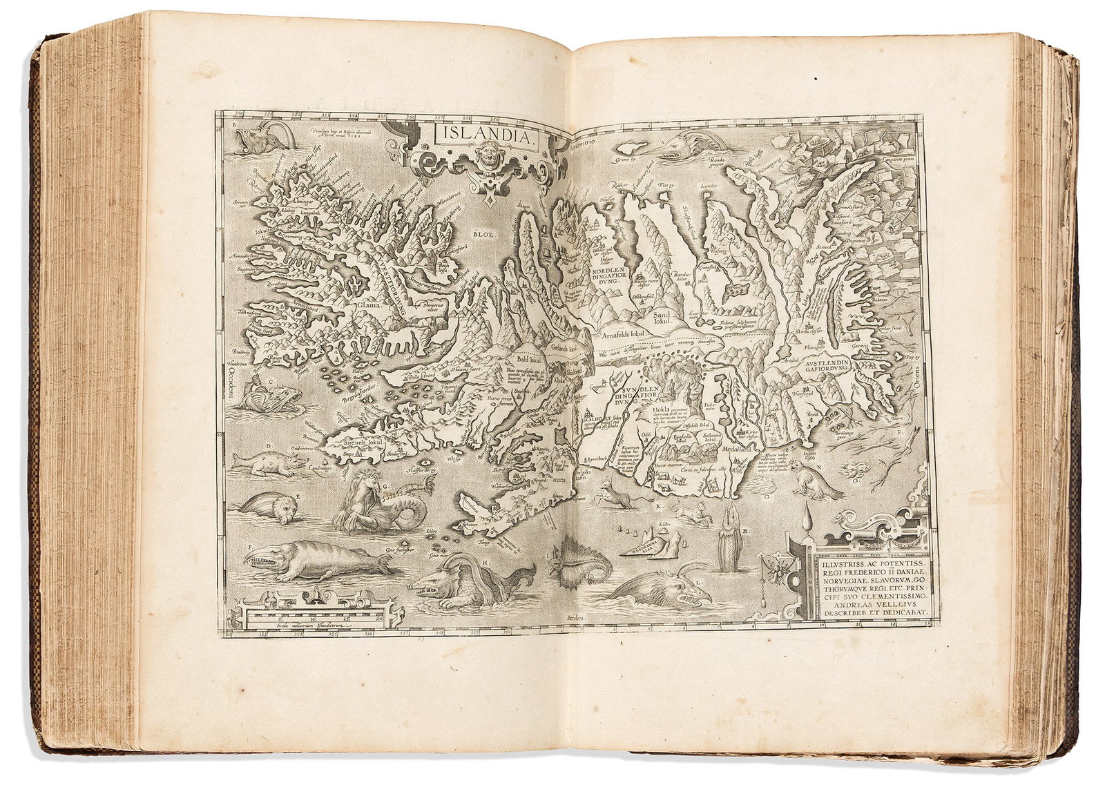 (ATLAS.) Abraham Ortelius. Theatrum Orbis Terrarum. Antwerp, 1601: (ATLAS.) Abraham Ortelius. Theatrum Orbis Terrarum. Antwerp, 1601 Bound with: Parergon, sive Veteris Geographiae Aliquot Tabulae and Nomenclator Ptolemaicus. Allegorical title, portrait, and 153 doubl