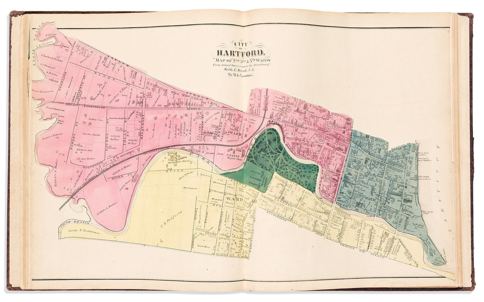 (CONNECTICUT.) Baker & Tilden. Atlas of Hartford City and County. Hartford, 1869 (1 of 2)