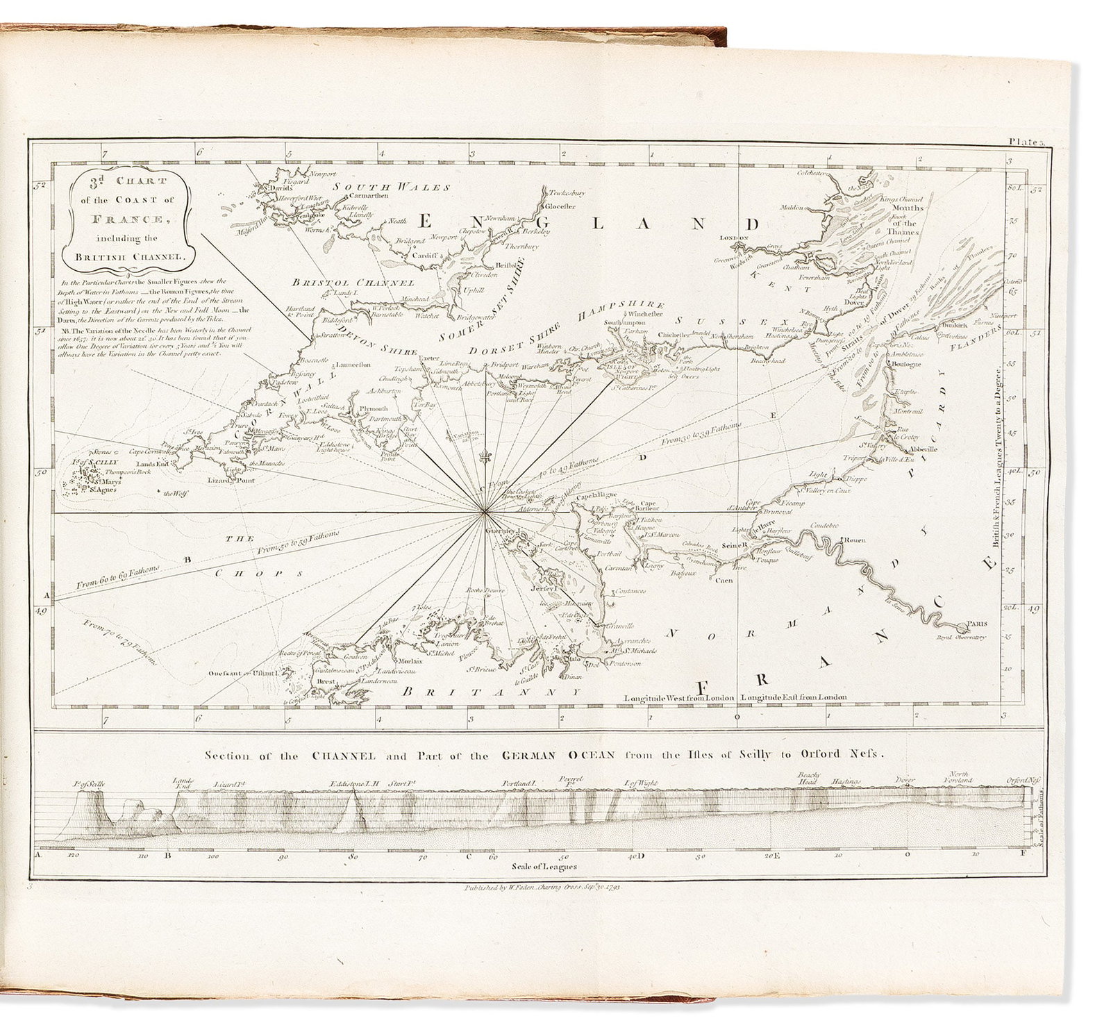 (EUROPEAN NAVIGATION.) William Faden. Le Petit Neptune Francais; or, French Coasting Pilot, for the (1 of 2)