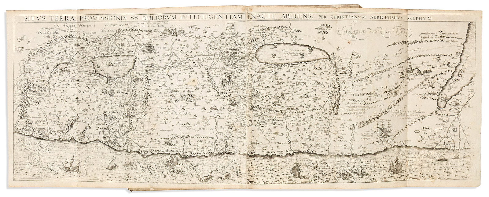 (HOLY LAND.) Christian van Adrichom. Theatrum Terrae Sanctae et Biblicarum Historiarum. Cologne, (1 of 1)