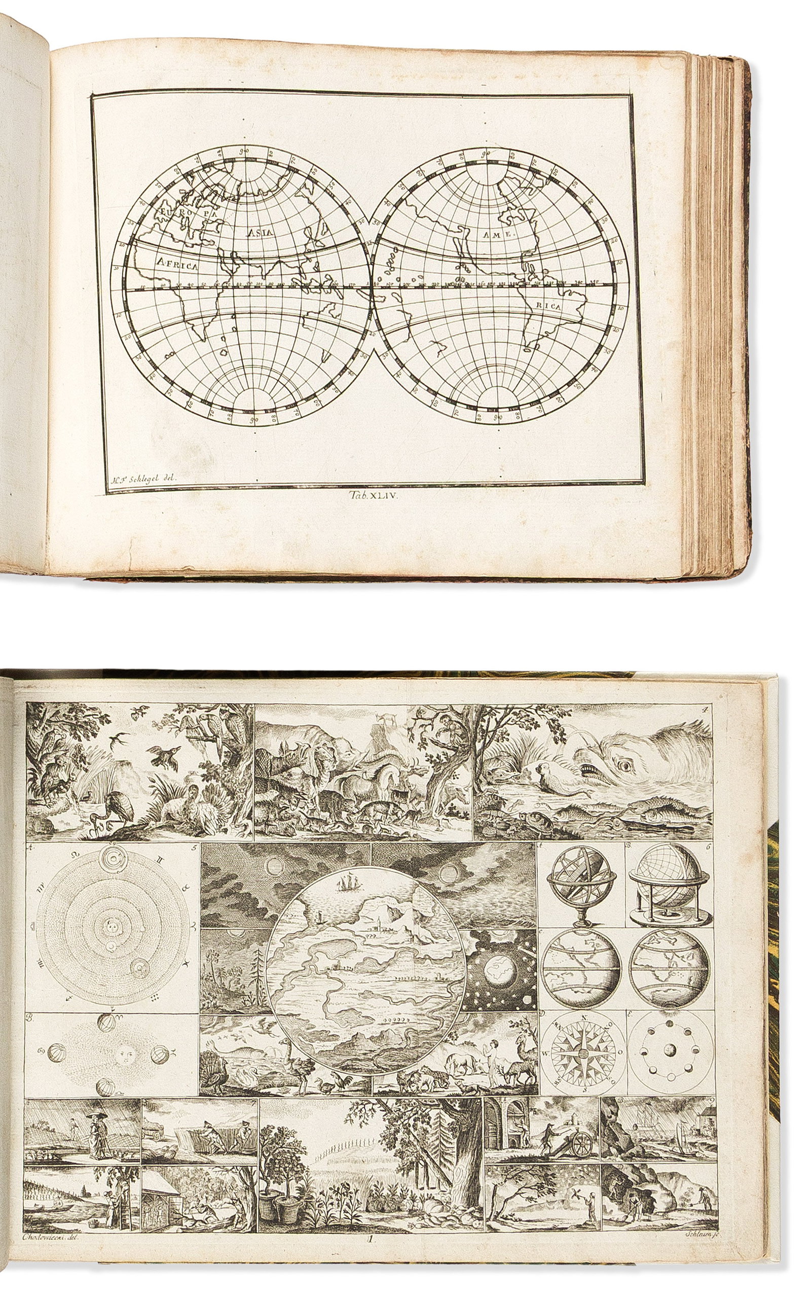 (ILLUSTRATED JUVENALIA.) Two encyclopedic works exhibiting a profusion of engraved pedagogical (1 of 1)