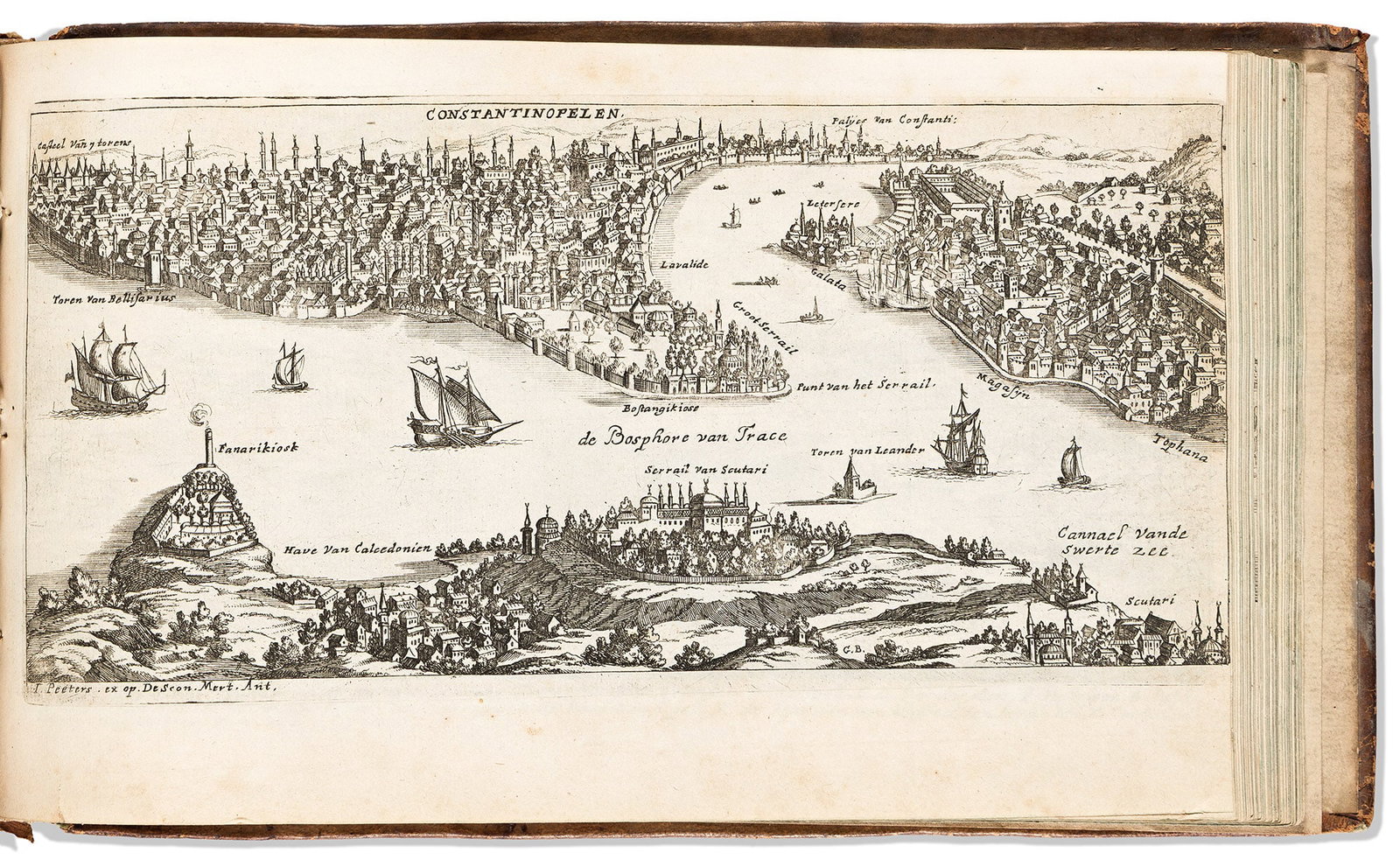 (TOWN VIEWS.) Jacob Peeters; and Gaspar Bouttats. Korte Beschryvinghe, ende Aen-Wysinghe der (1 of 6)