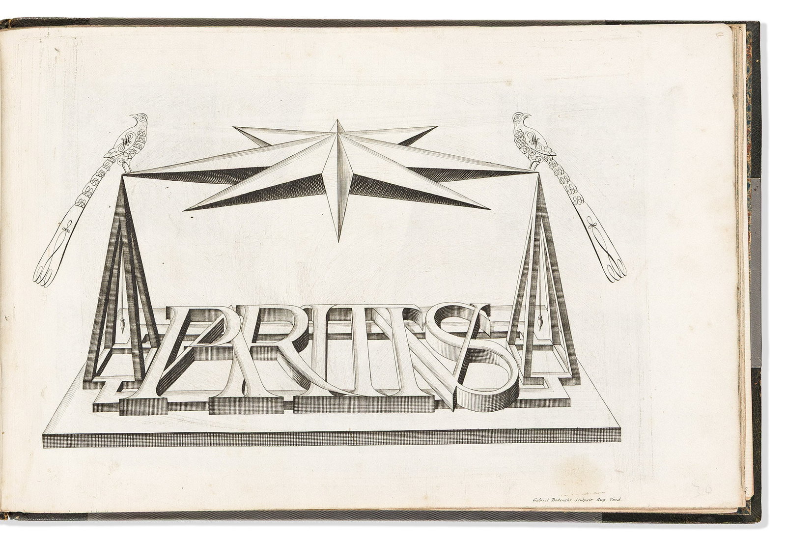 (CHIROGRAPHY.) Georg Heinrich Paritius. Regensburgische Schreib-Schule. [Regensburg, 1710] (1 of 2)