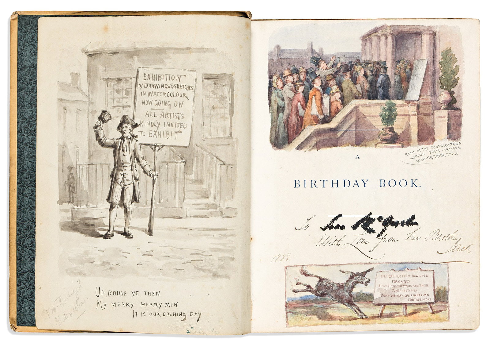 (COMMONPLACE BOOK.) Various artists. A Birthday Book Designed by Her Royal Highness the Princess (1 of 3)