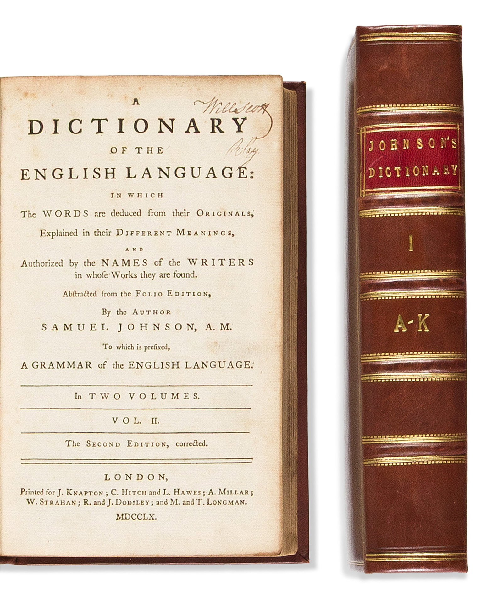 (DICTIONARY.) Samuel Johnson. A Dictionary of the English Language... Abstracted from the Folio (1 of 1)