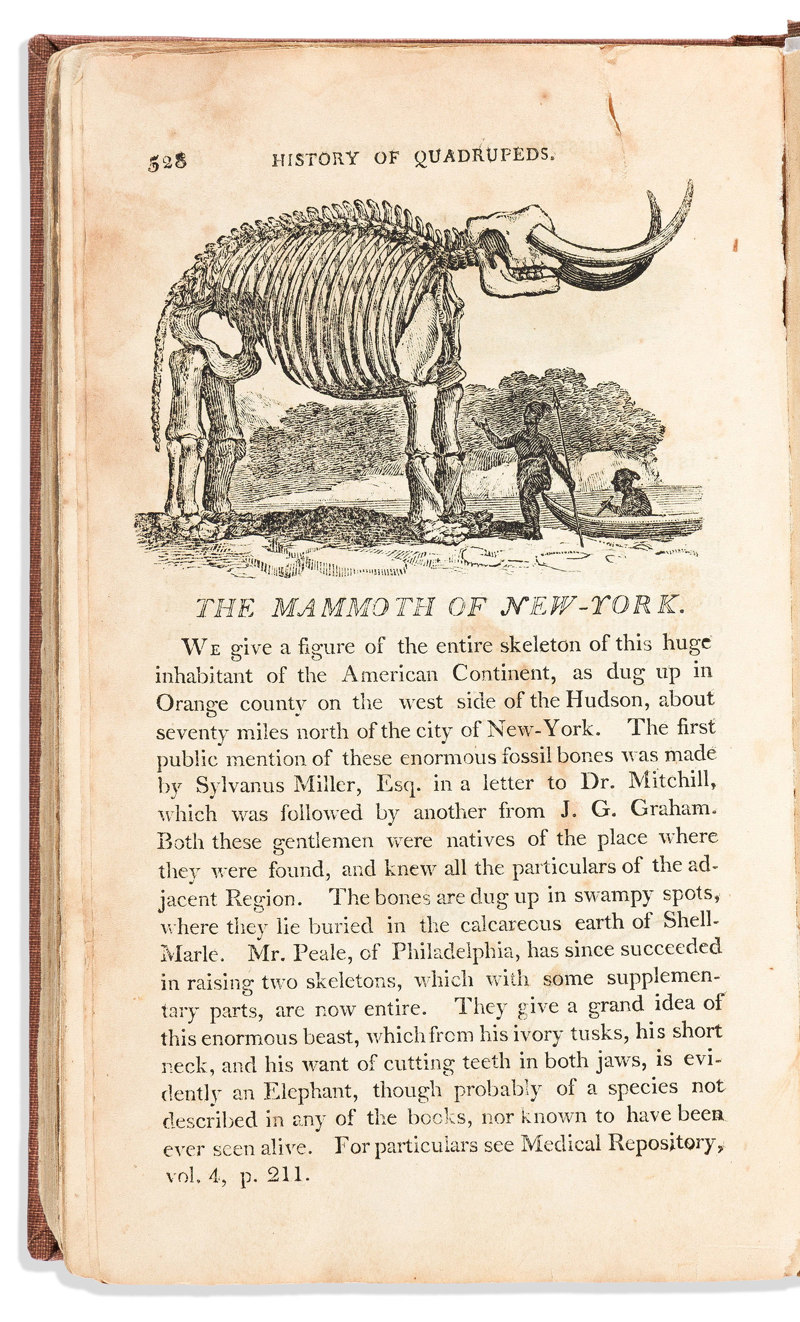 (NATURAL HISTORY.) Alexander Anderson. A General History of Quadrupeds. New York: G. & R. Waite, (1 of 1)