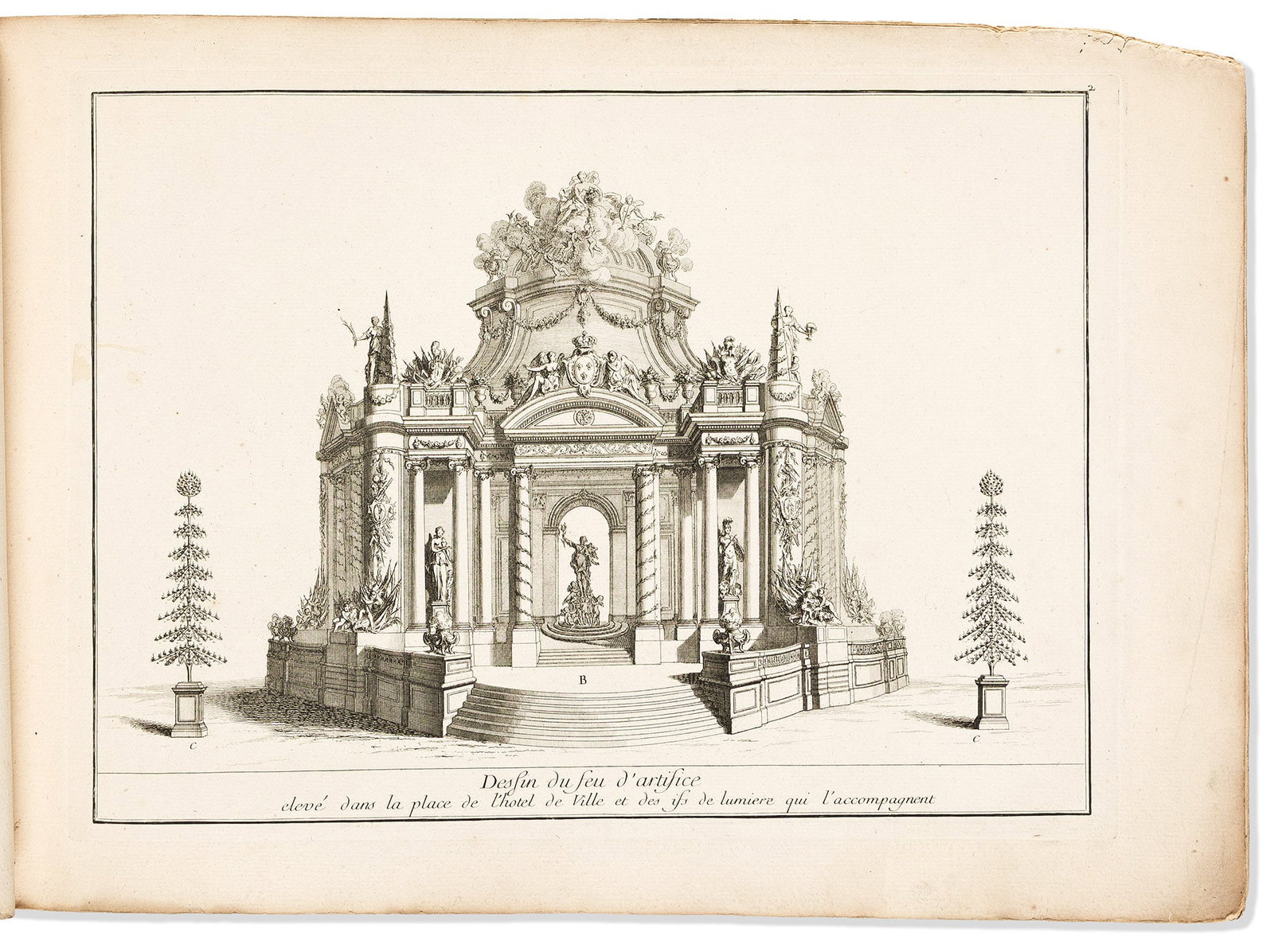 (PARIS -- TREATY OF AIX-LA-CHAPELLE.) Plans et Dessins des Constructions et Decoration Ordonnees par (1 of 1)