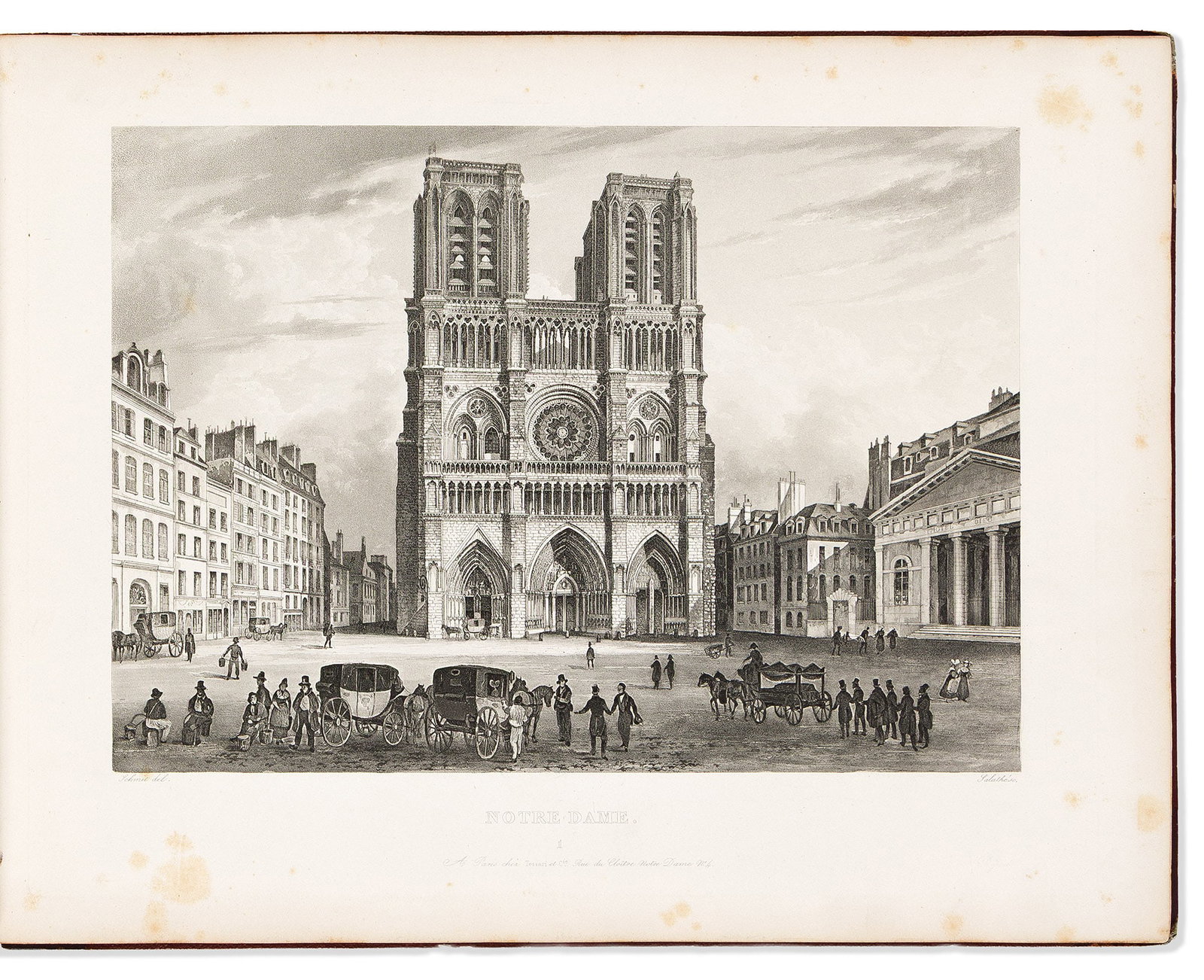 (PARIS.) Friedrich Salathe; and Sigismond Himely, engravers. Monuments de Paris. Paris: Tessari et (1 of 2)